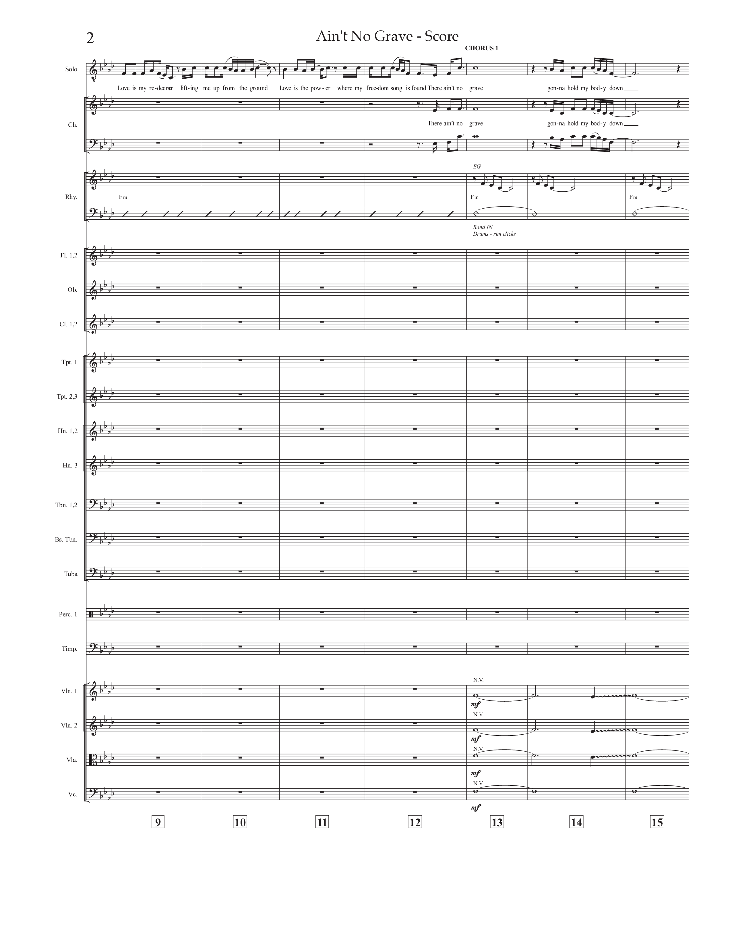 Ain't No Grave (Choral Anthem SATB) Orchestration (Prestonwood Choir / Prestonwood Worship / Arr. Jonathan Walker)