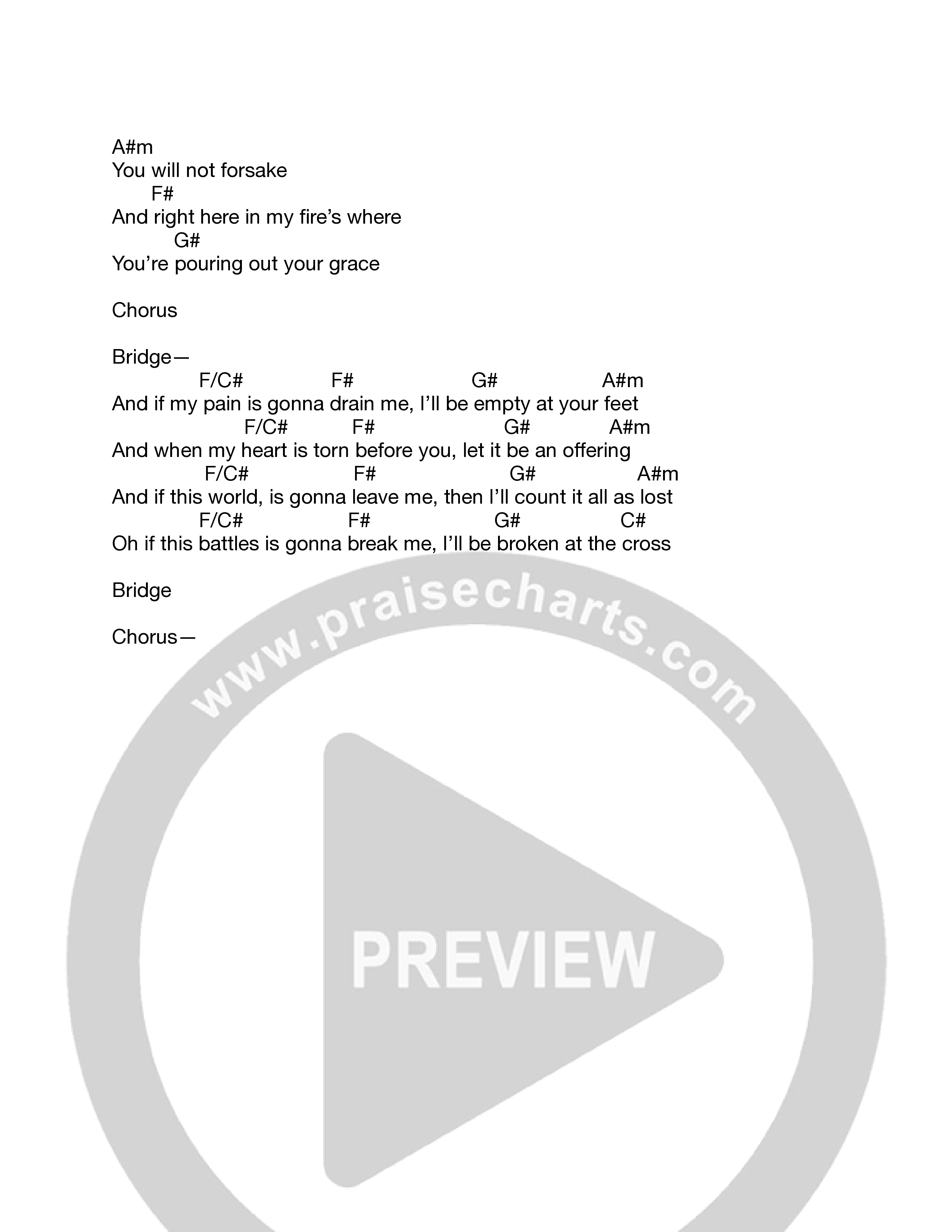 Still God (Acoustic) Chord Chart (Alive City)