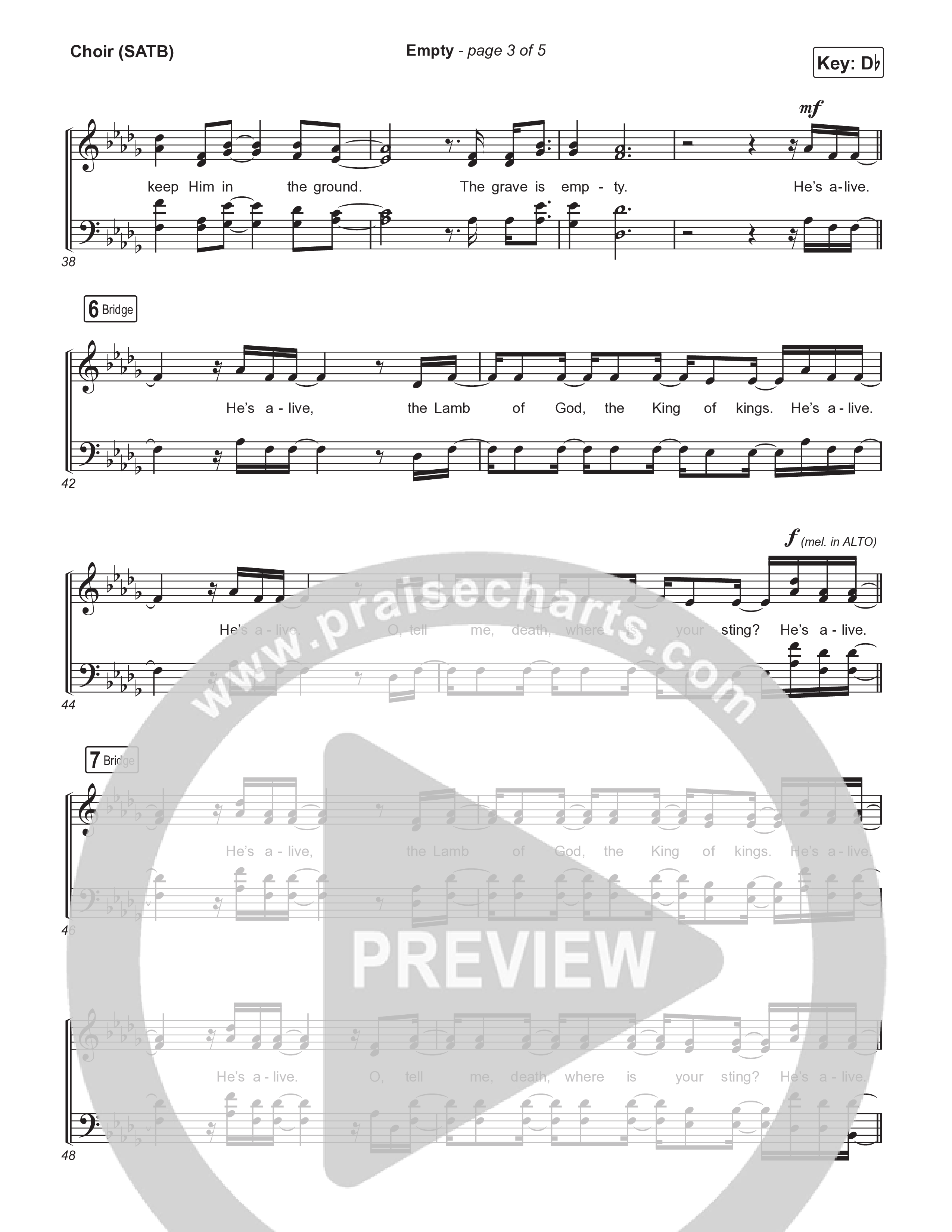 Empty Choir Sheet (SATB) (Chris McClarney / Jesus Culture)