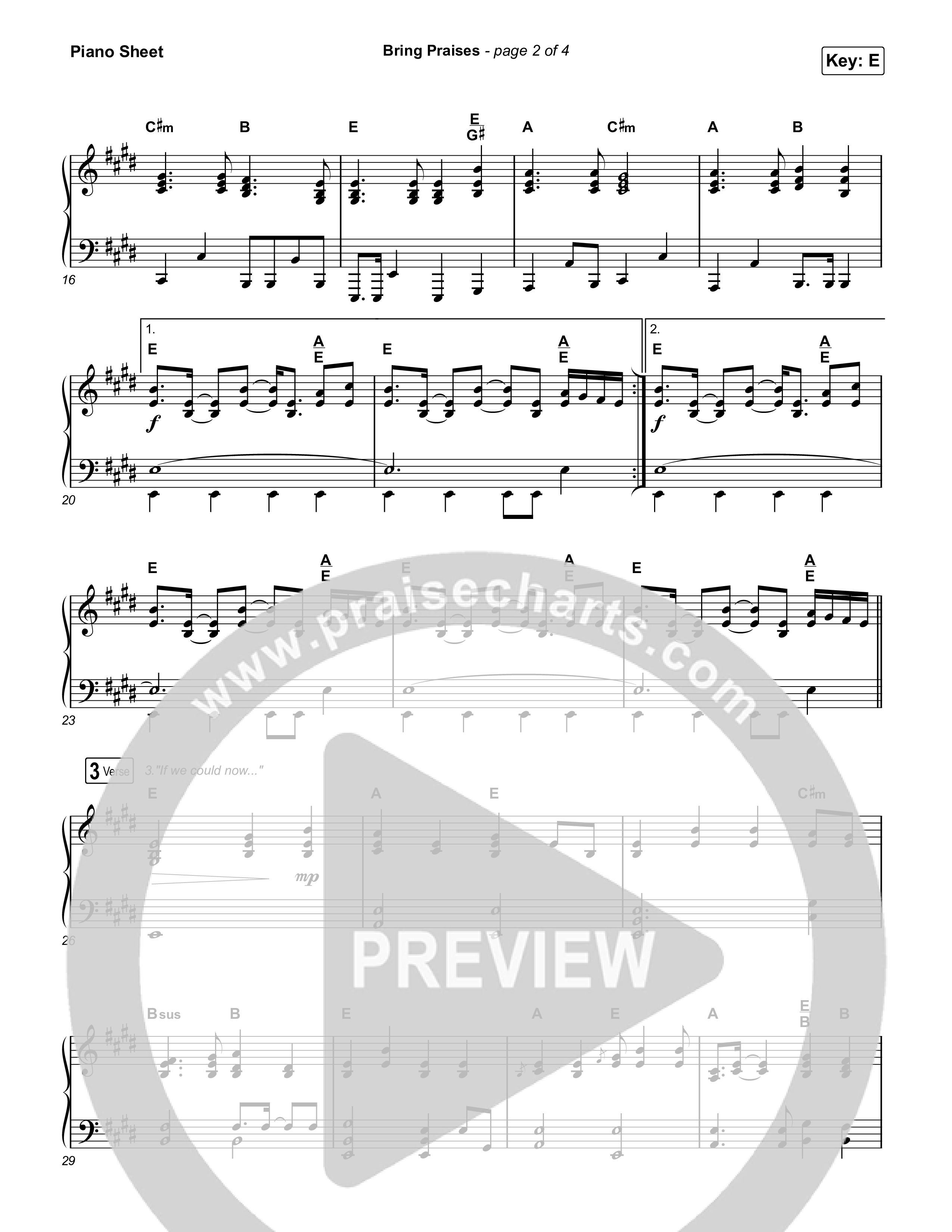 Bring Praises Piano Sheet (Matt Boswell / Matt Papa)