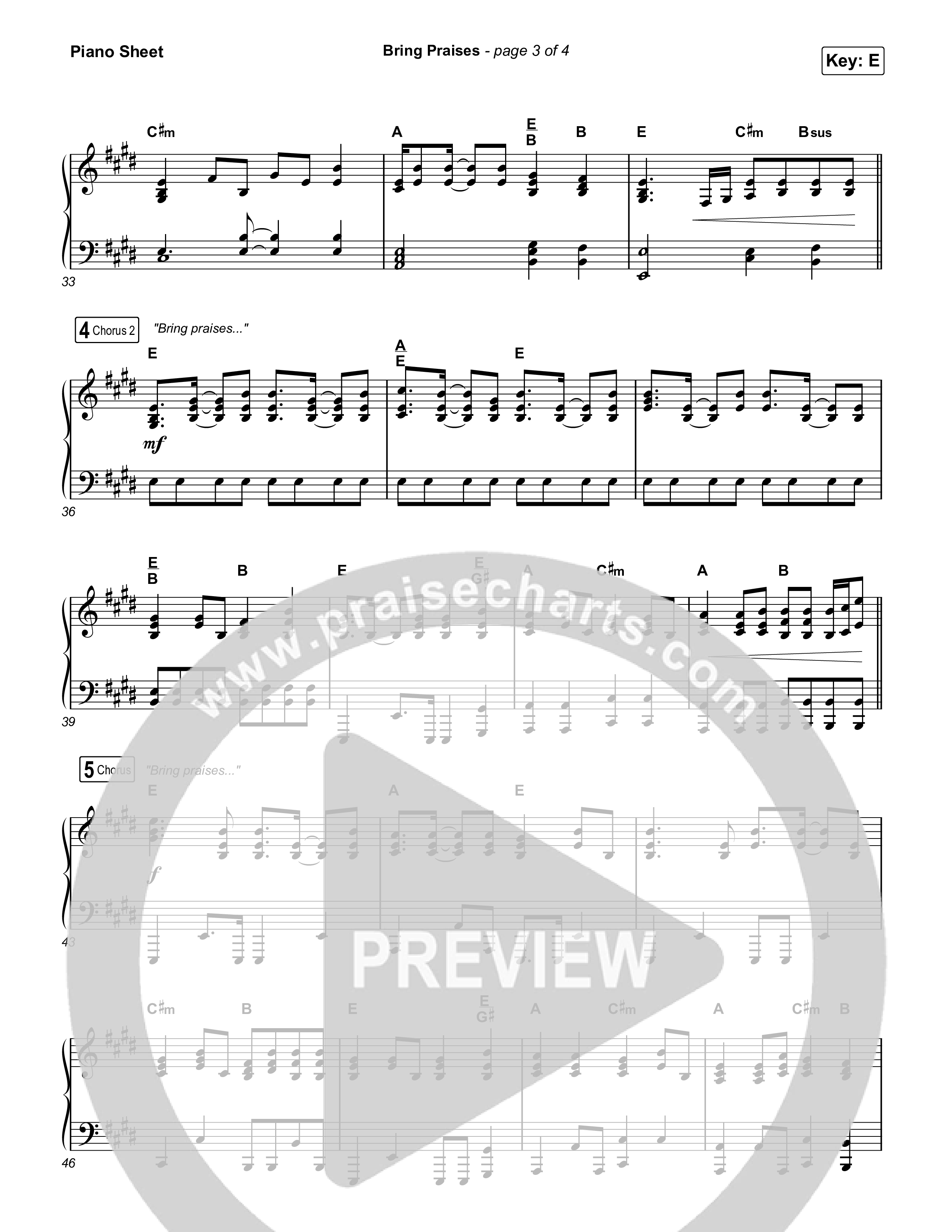 Bring Praises Piano Sheet (Matt Boswell / Matt Papa)