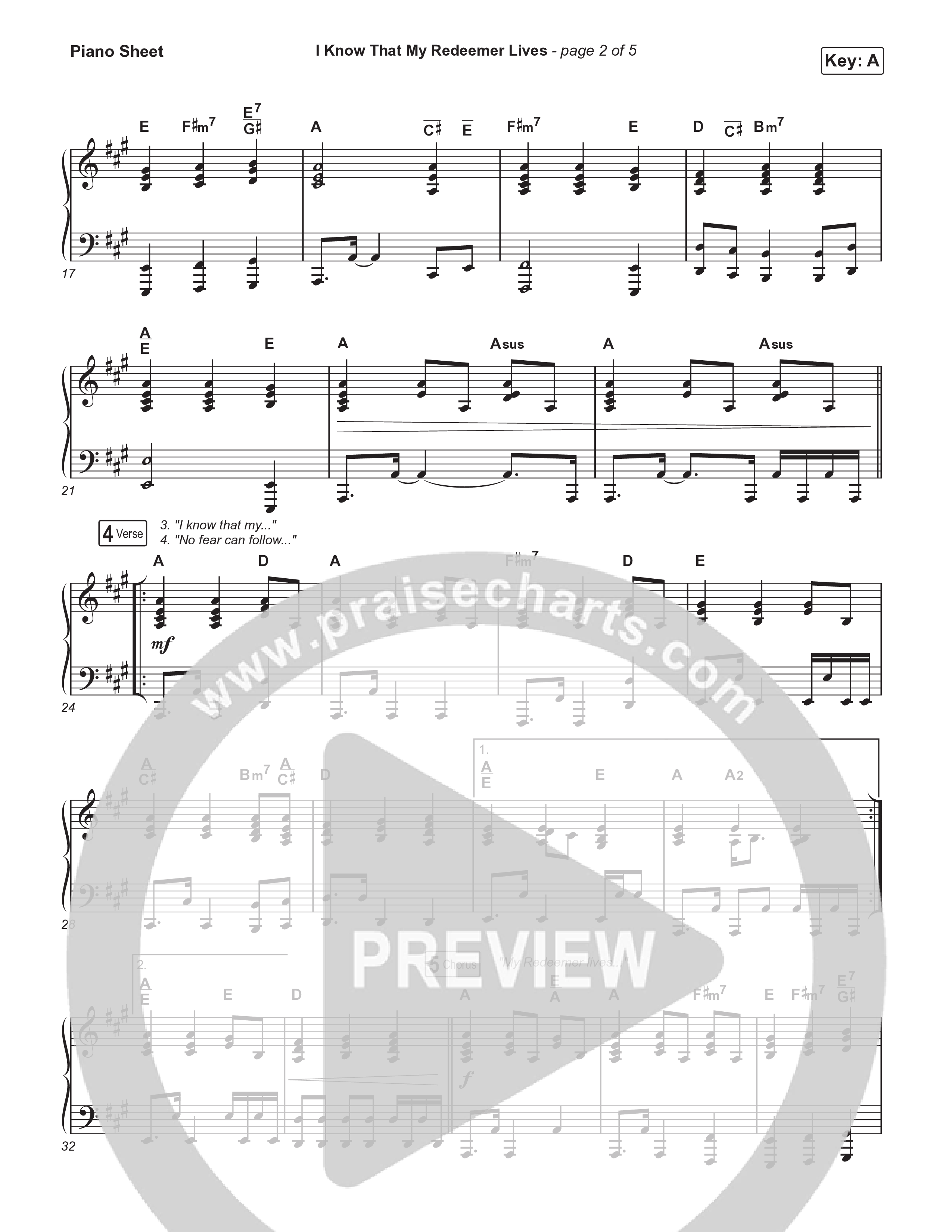 I Know That My Redeemer Lives Piano Sheet (Matt Boswell / Matt Papa)