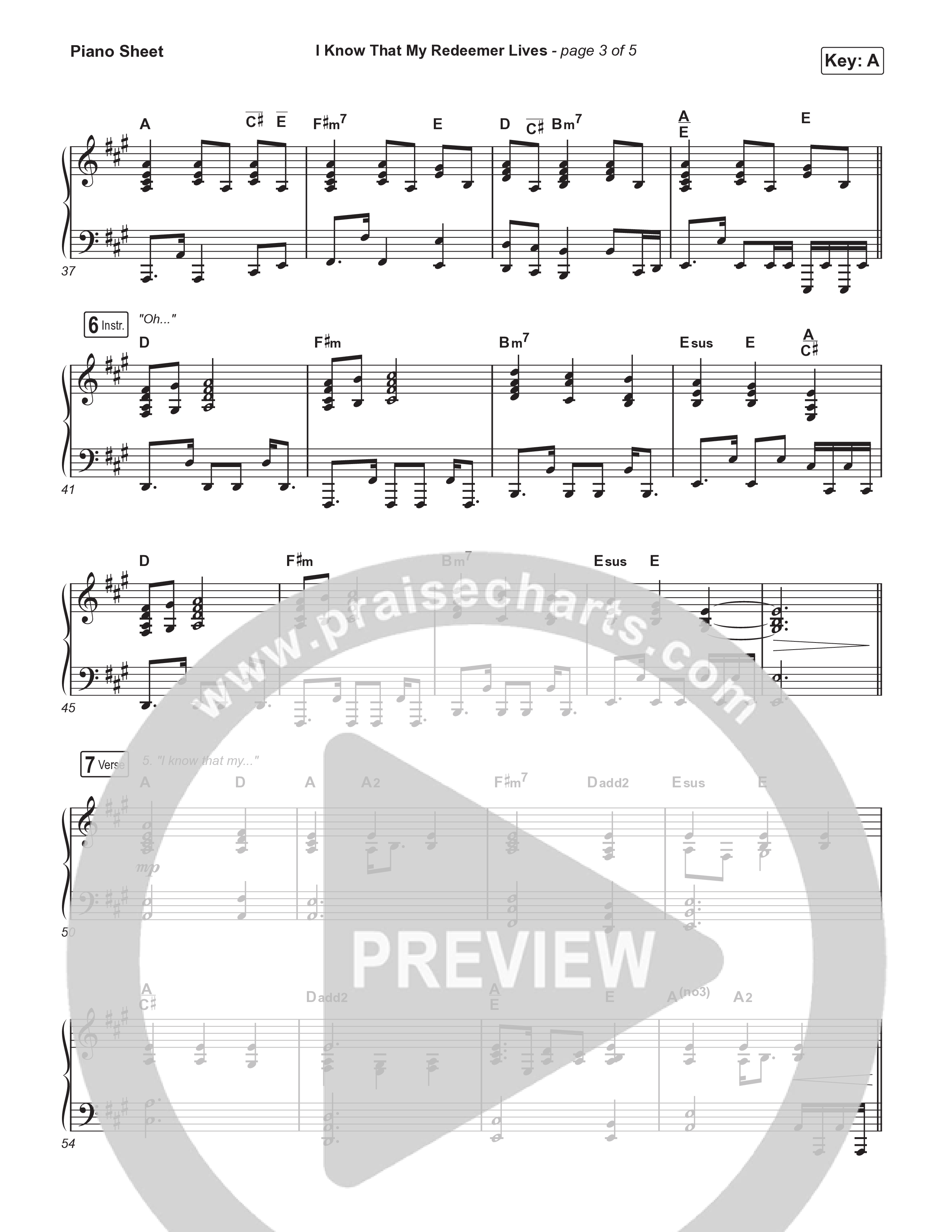 I Know That My Redeemer Lives Piano Sheet (Matt Boswell / Matt Papa)