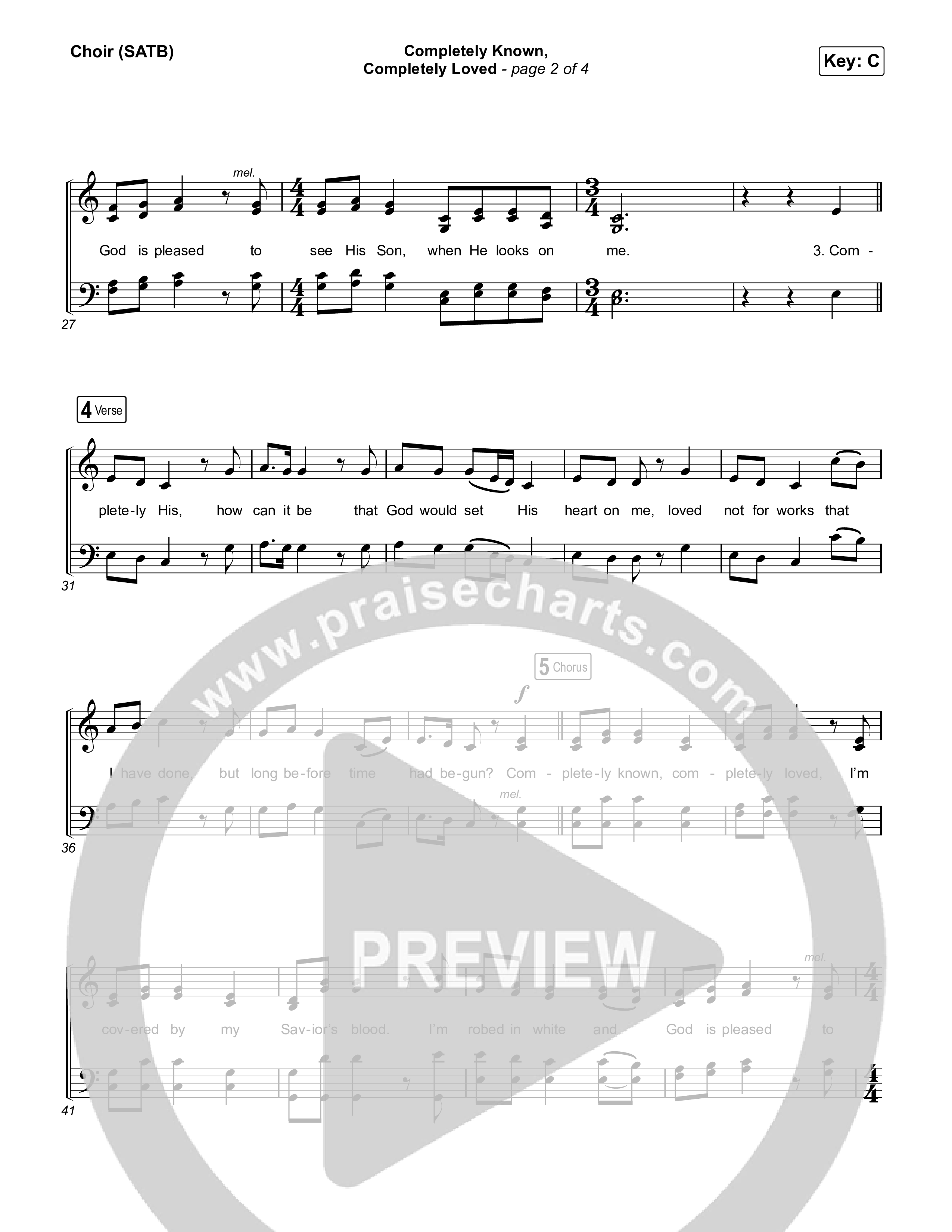 Completely Known Completely Loved Choir Sheet (SATB) (Matt Boswell / Matt Papa)
