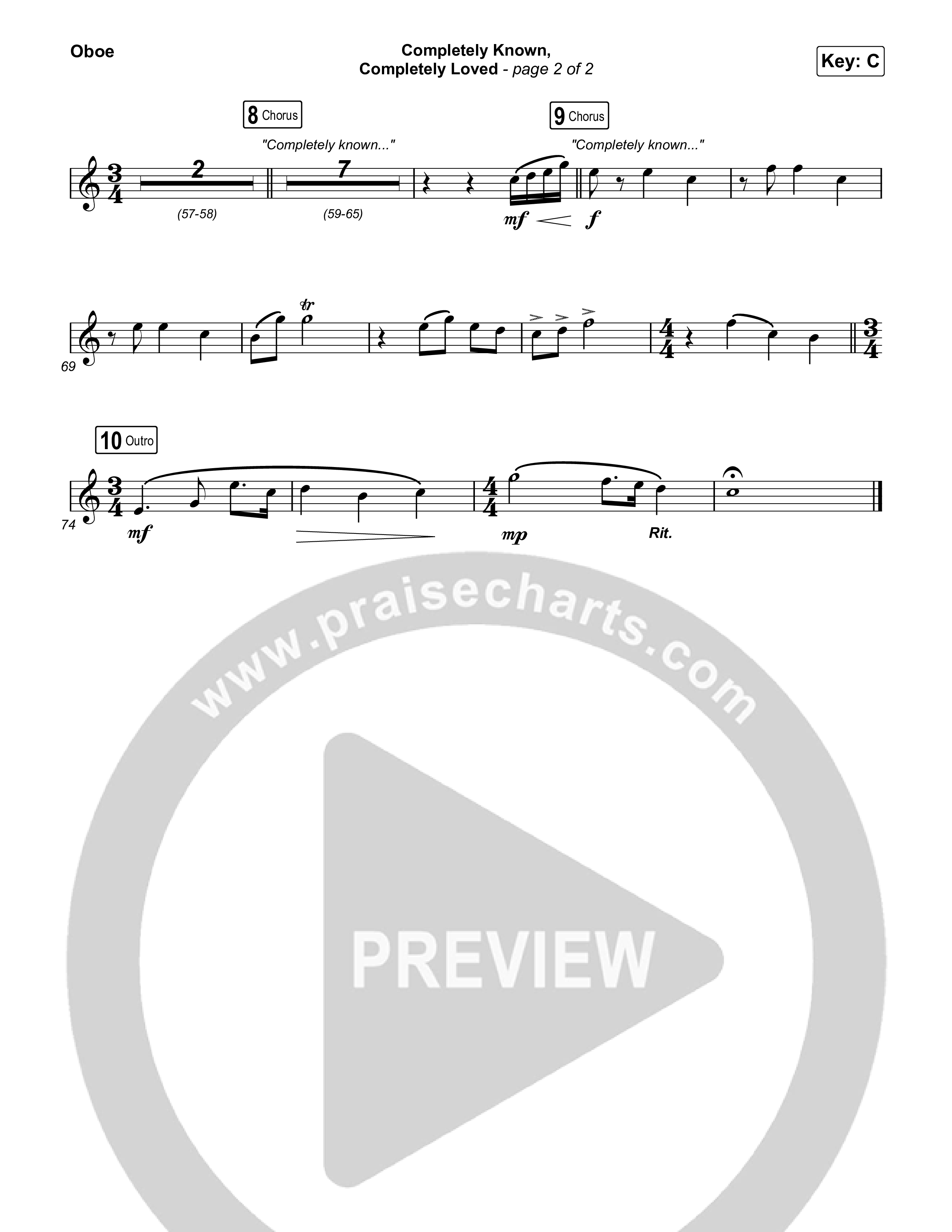 Completely Known Completely Loved Oboe (Matt Boswell / Matt Papa)