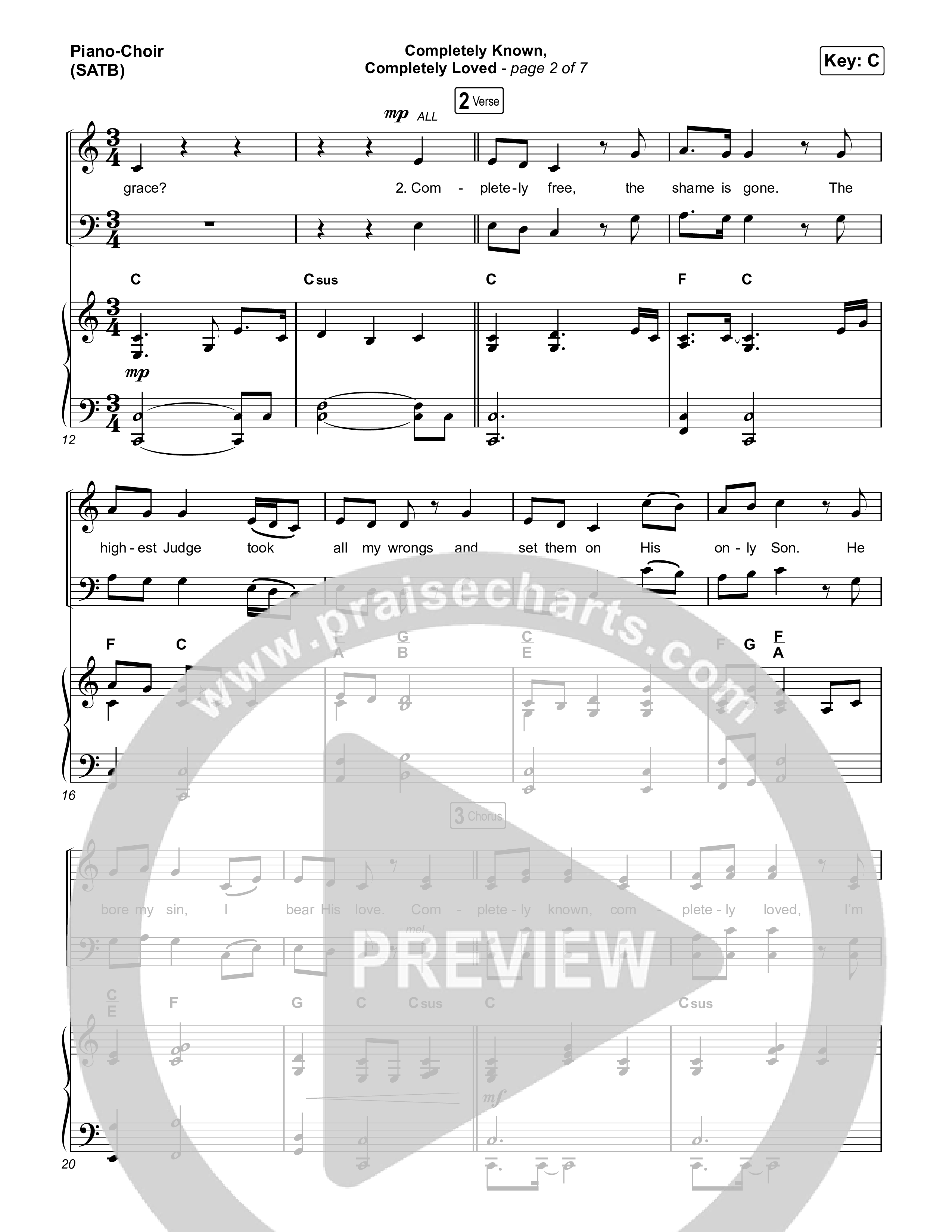 Completely Known Completely Loved Piano/Vocal Pack (Matt Boswell / Matt Papa)