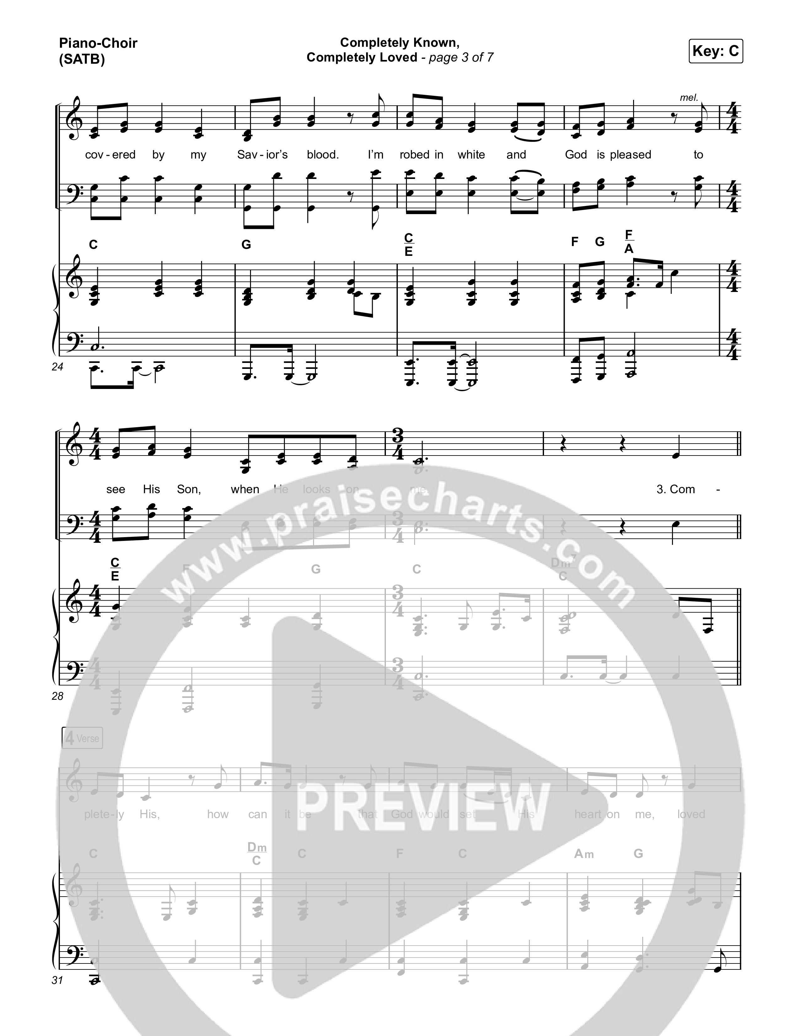 Completely Known Completely Loved Piano/Vocal Pack (Matt Boswell / Matt Papa)