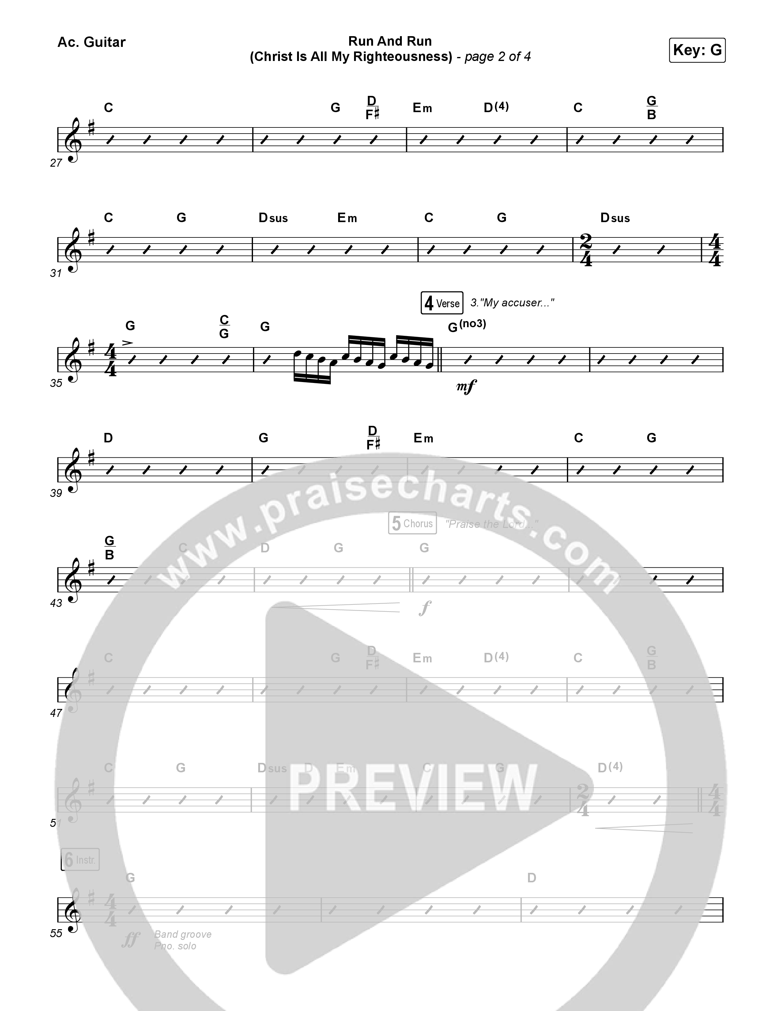 Run And Run (Christ Is All My Righteousness) Acoustic Guitar (Matt Boswell / Matt Papa)