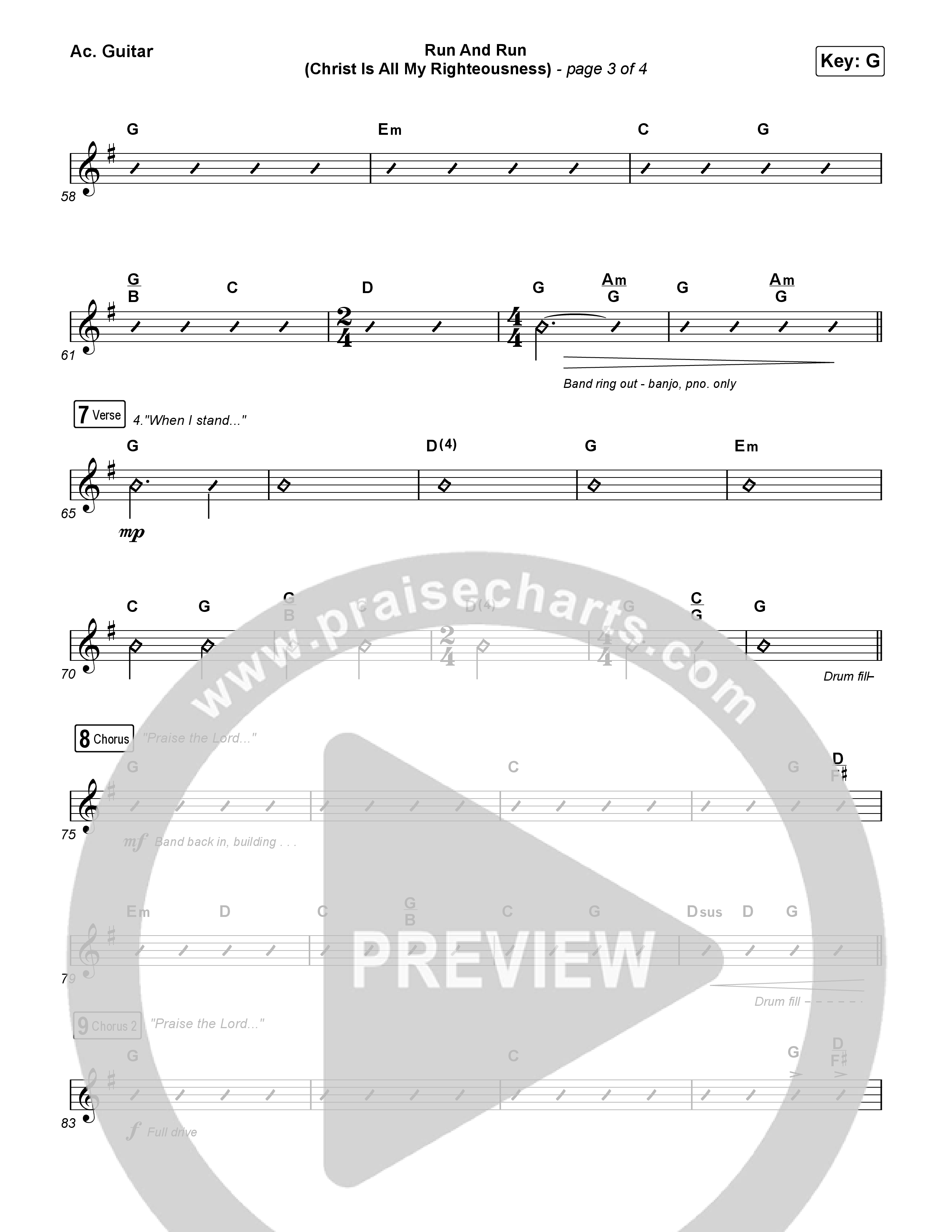 Run And Run (Christ Is All My Righteousness) Acoustic Guitar (Matt Boswell / Matt Papa)