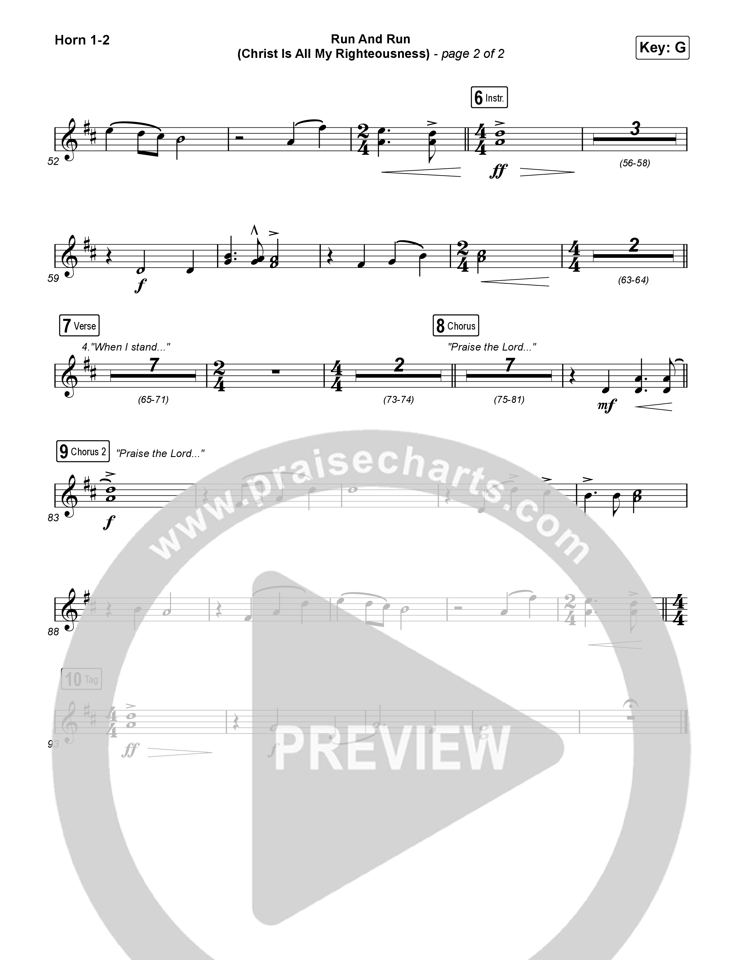 Run And Run (Christ Is All My Righteousness) Brass Pack (Matt Boswell / Matt Papa)