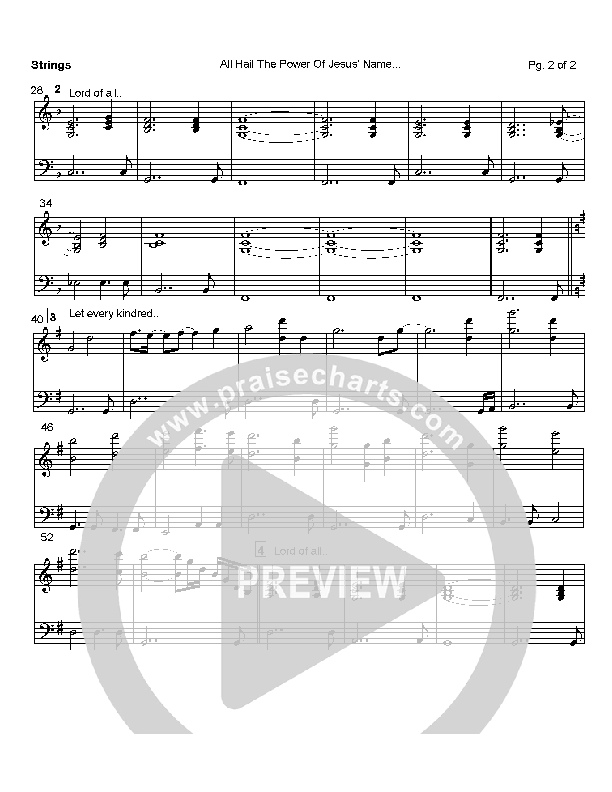 All Hail The Power Of Jesus Name Synth Strings (Paul Baloche)