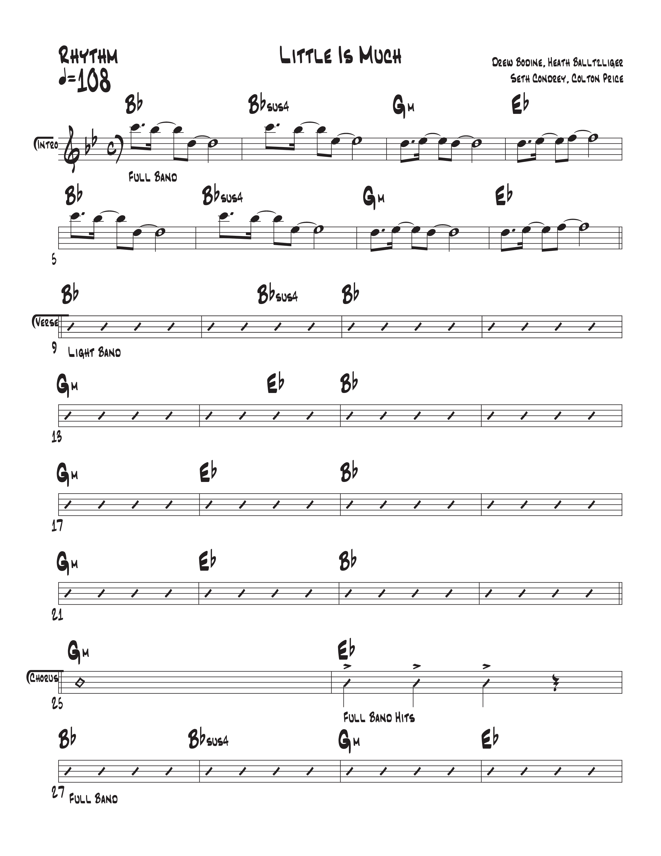 Little Is Much Rhythm Chart (Central Live)