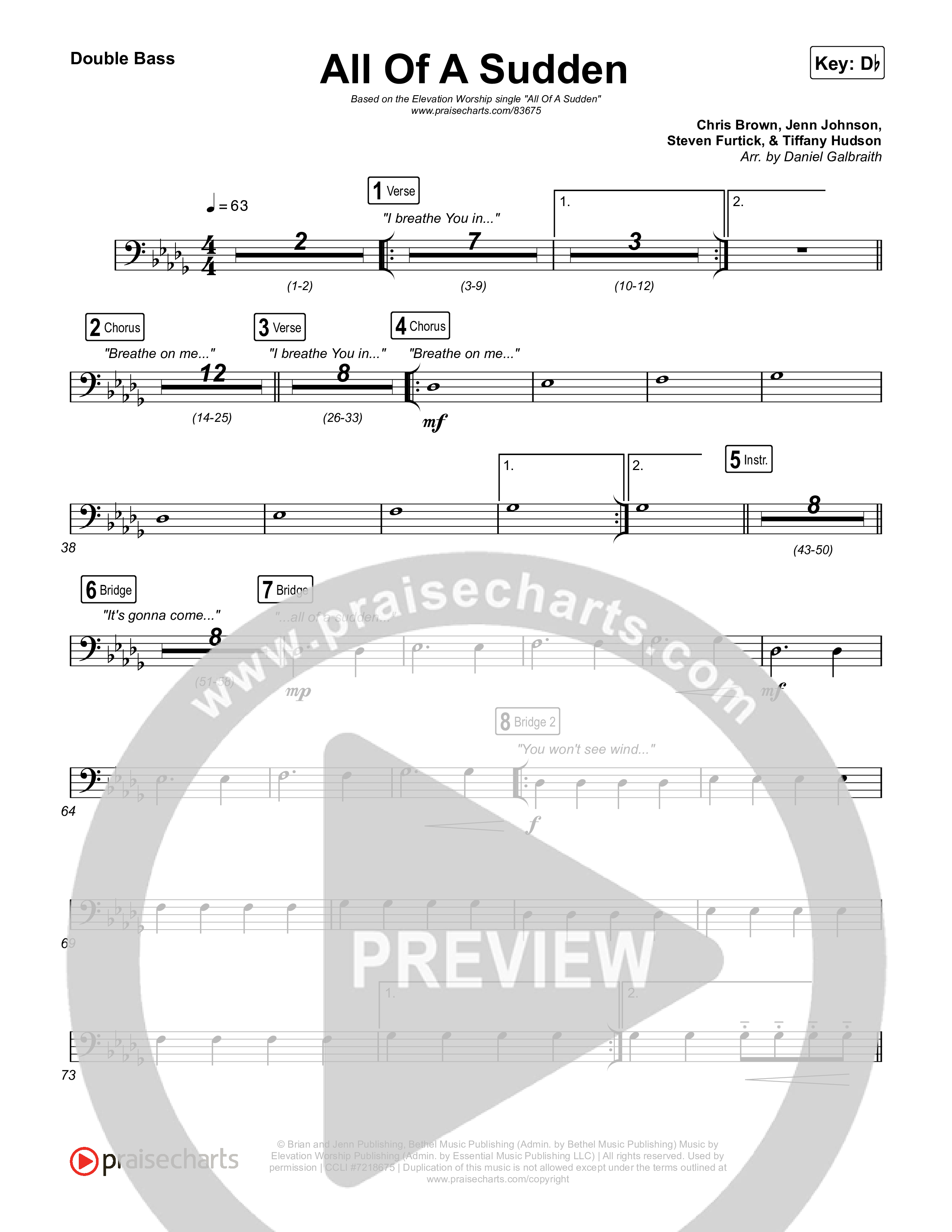 All Of A Sudden String Bass (Elevation Worship / Tiffany Hudson)