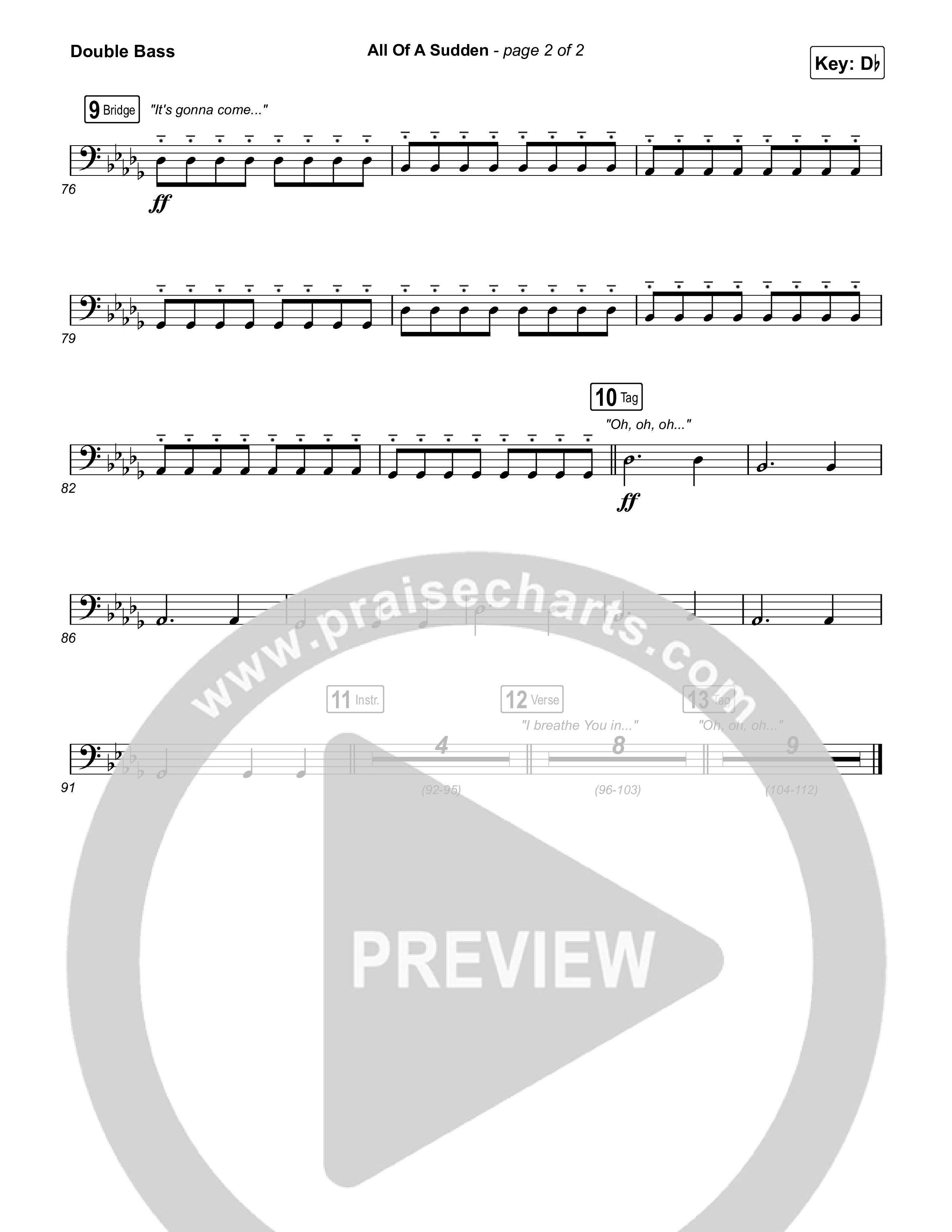 All Of A Sudden String Bass (Elevation Worship / Tiffany Hudson)