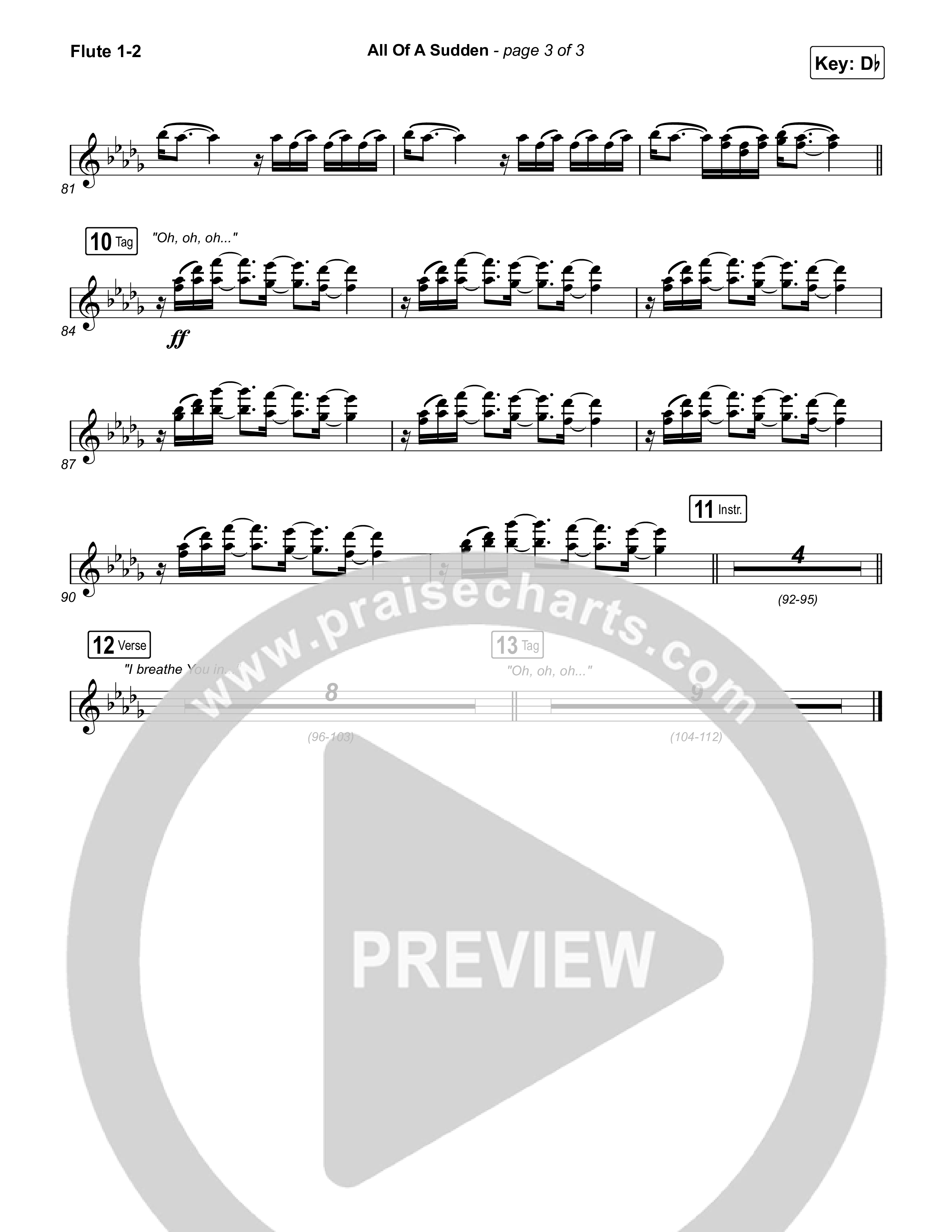 All Of A Sudden Flute 1,2 (Elevation Worship / Tiffany Hudson)