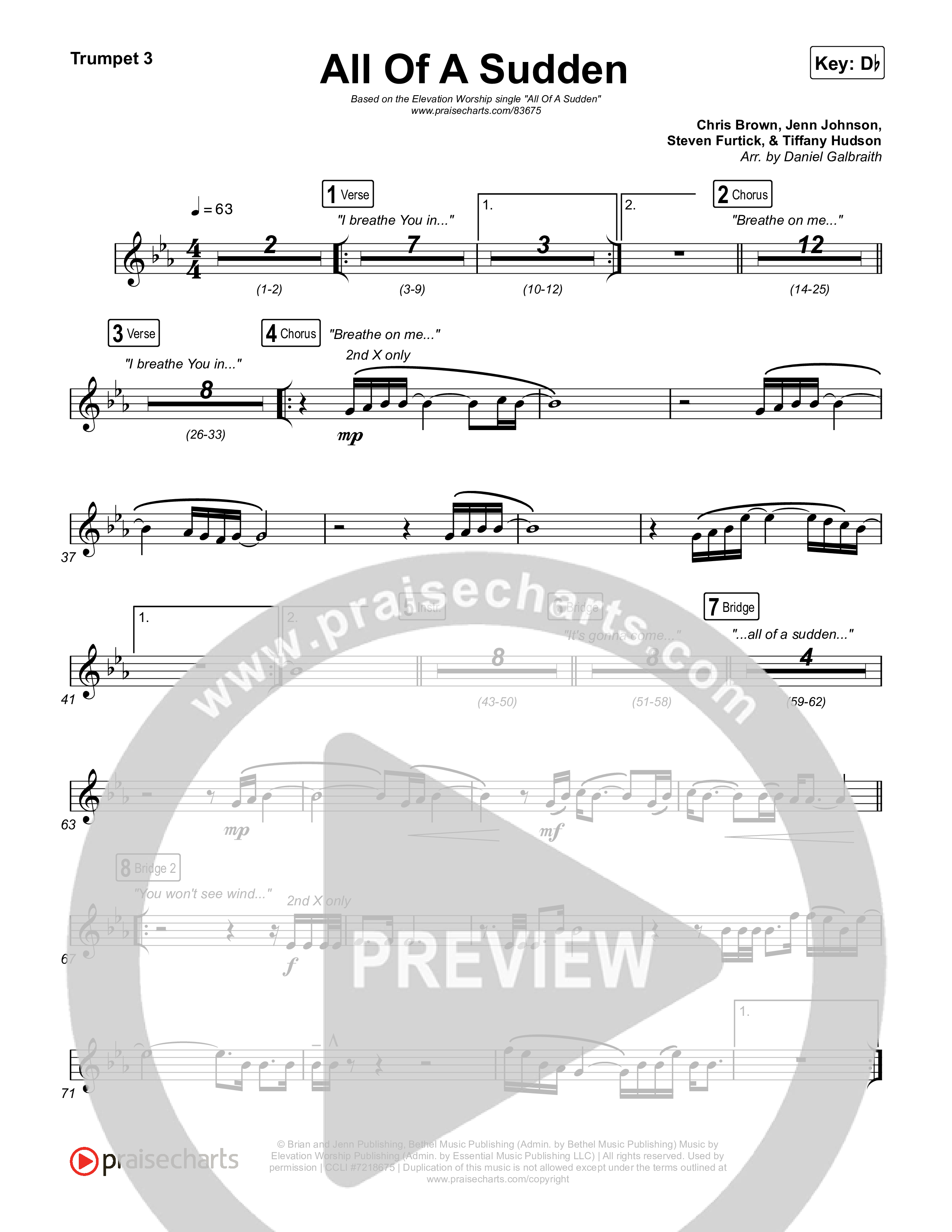 All Of A Sudden Trumpet 1,2 (Elevation Worship / Tiffany Hudson)