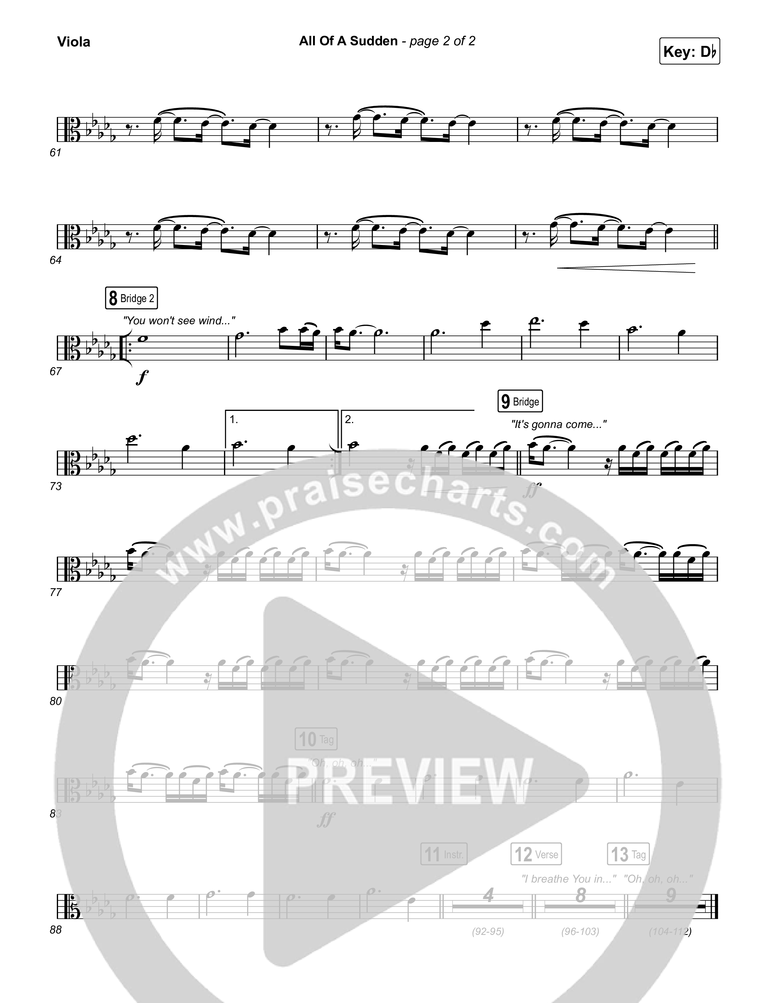 All Of A Sudden Viola (Elevation Worship / Tiffany Hudson)