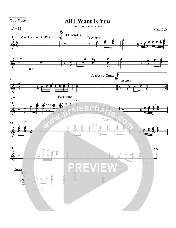 All I Want Is You Praise Band (Mark Cole)