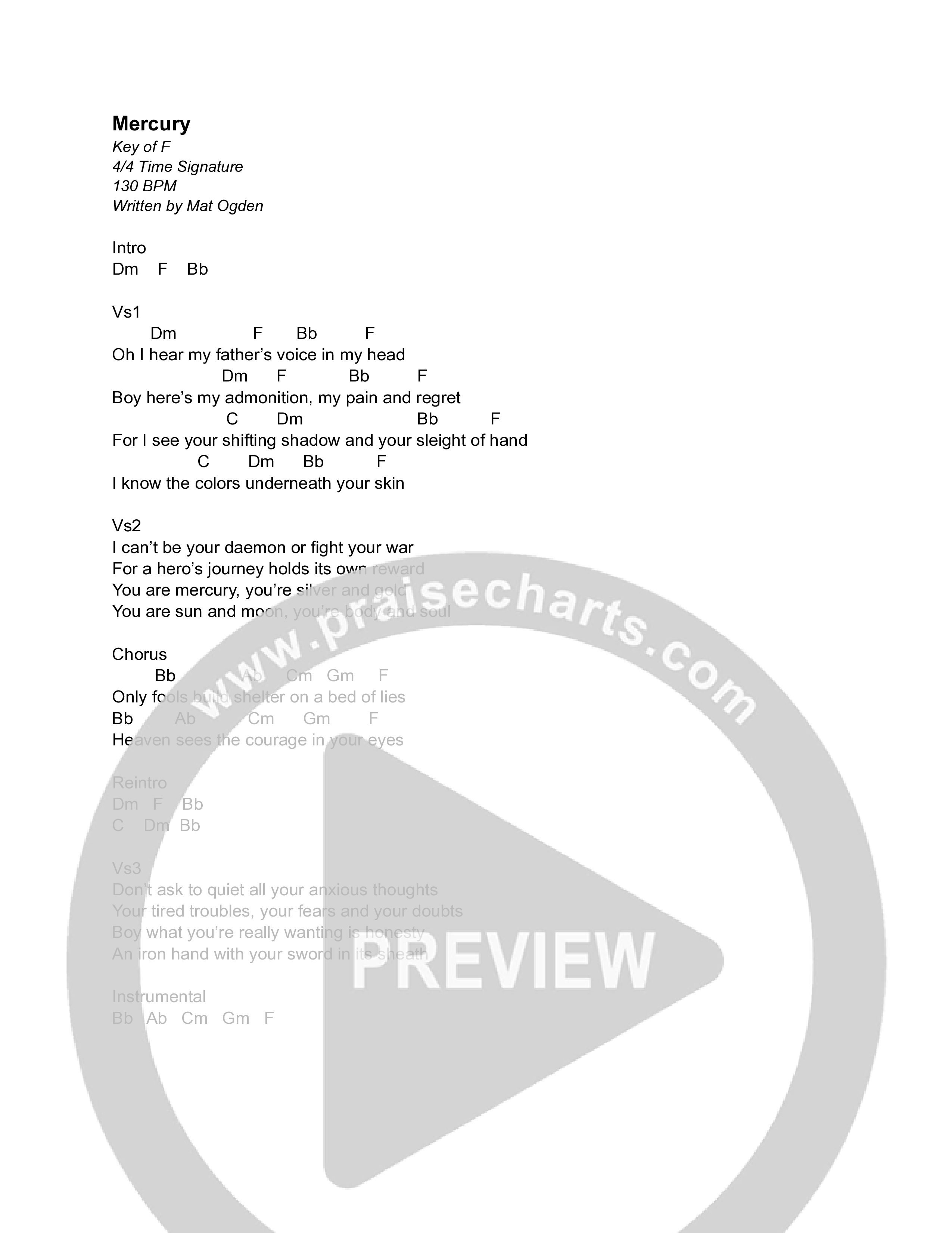 Mercury Chord Chart (Mat Ogden)