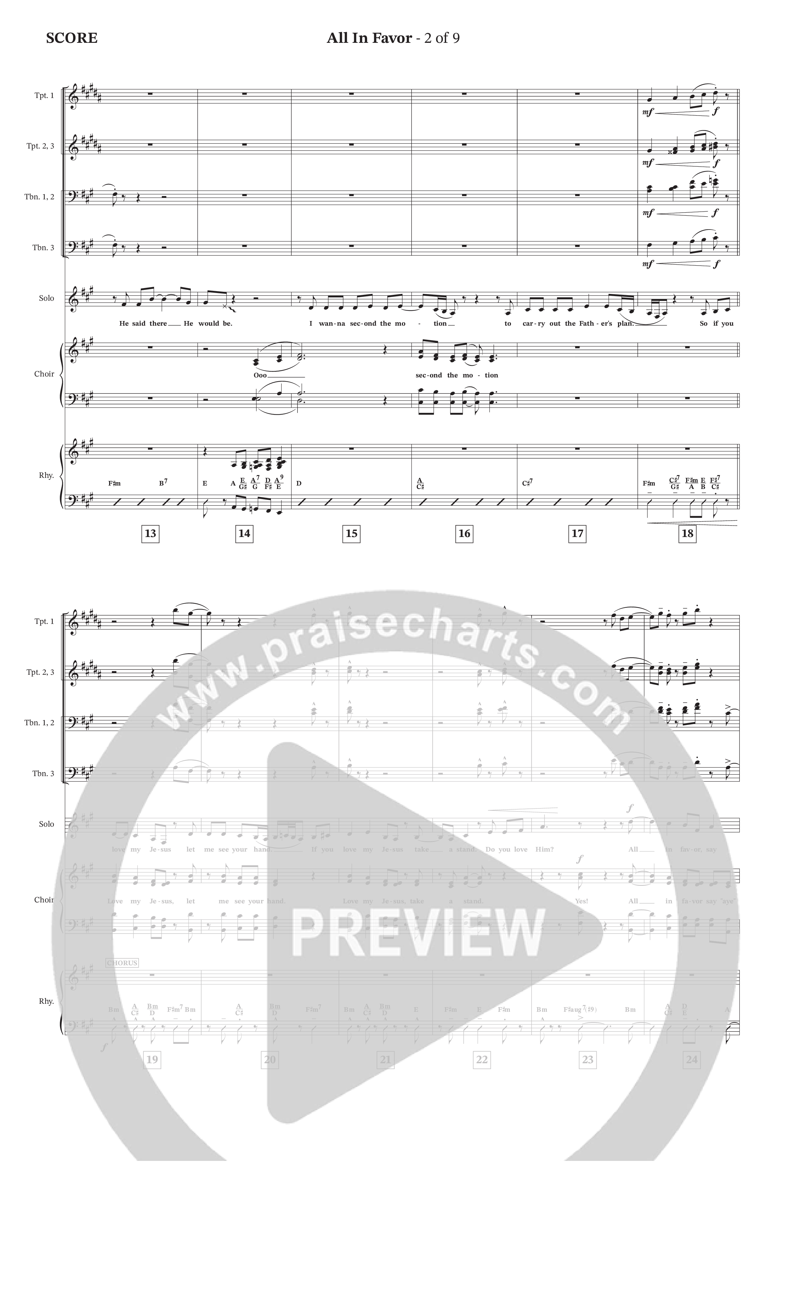 All In Favor (Choral Anthem SATB) Conductor's Score (TaRanda Greene / Arr. Wayne Haun / Arr. Kris Crunk)