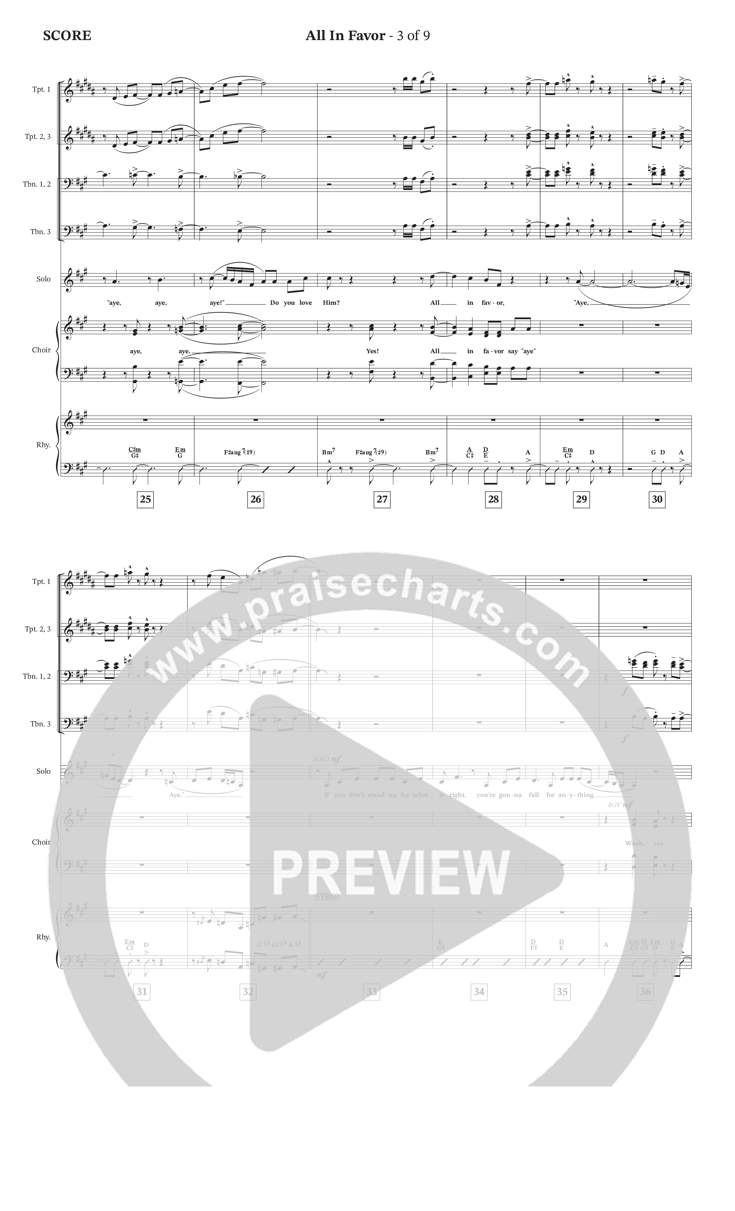 All In Favor (Choral Anthem SATB) Conductor's Score (TaRanda Greene / Arr. Wayne Haun / Arr. Kris Crunk)