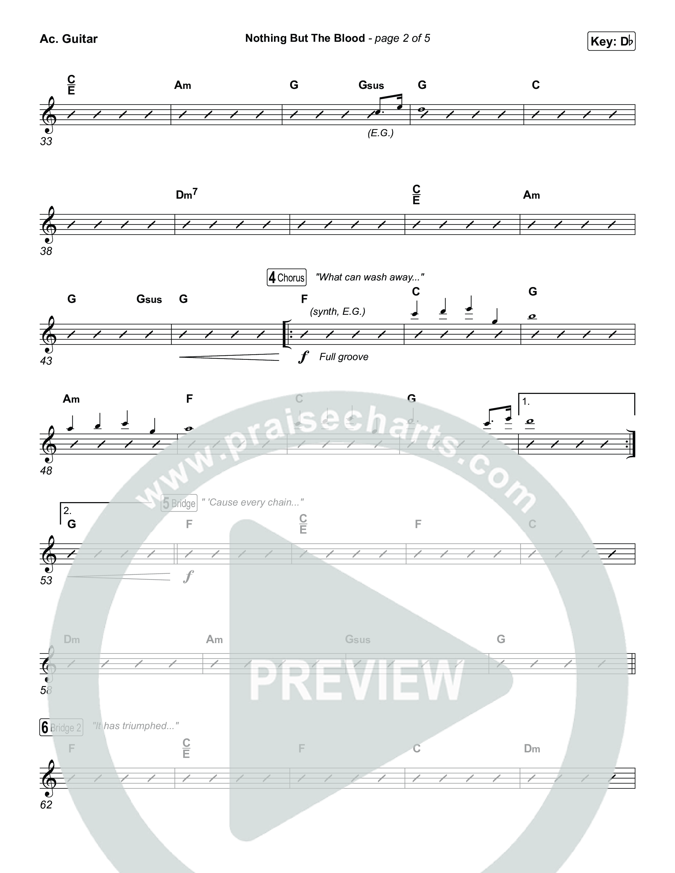 Nothing But The Blood Acoustic Guitar (Charity Gayle)