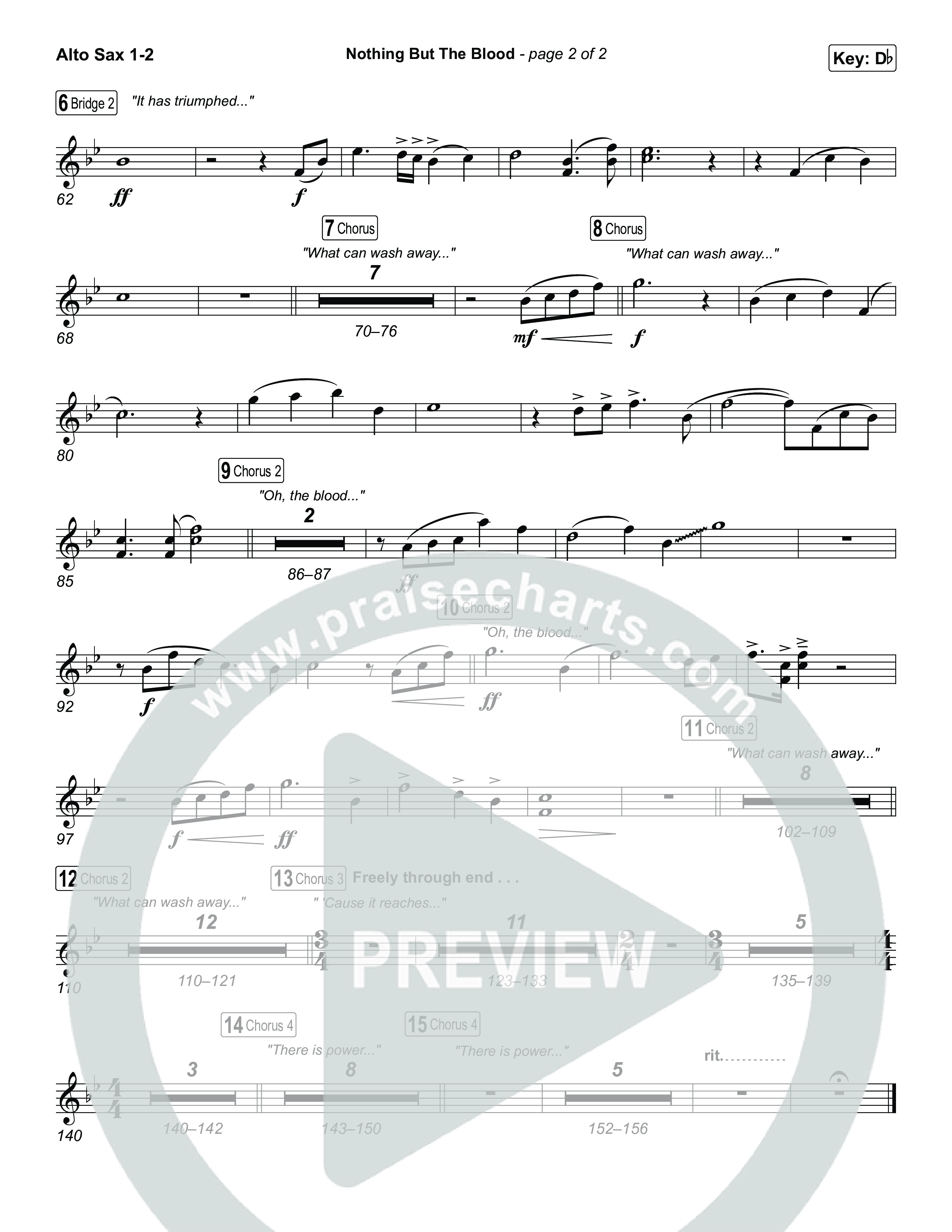 Nothing But The Blood Alto Sax 1/2 (Charity Gayle)