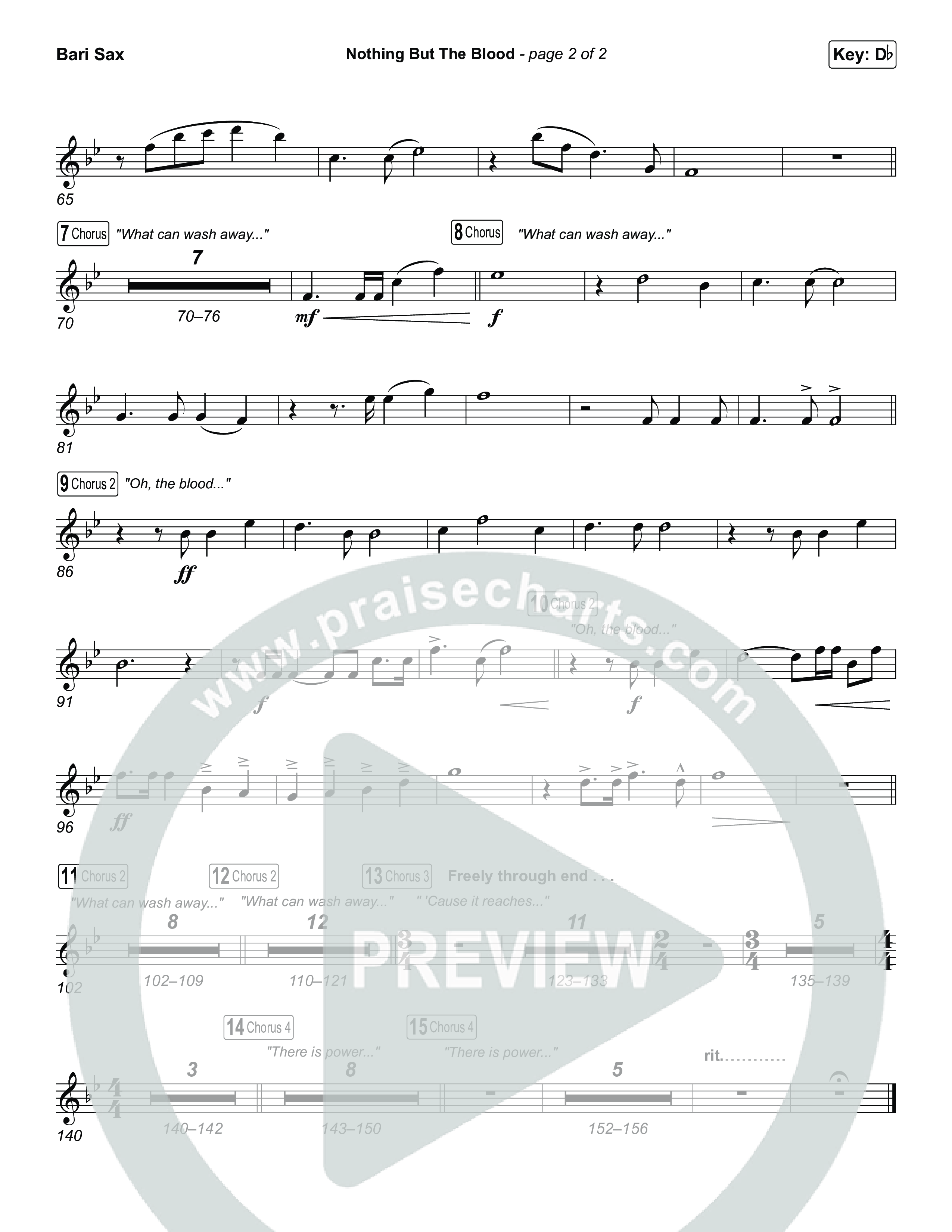 Nothing But The Blood Bari Sax (Charity Gayle)