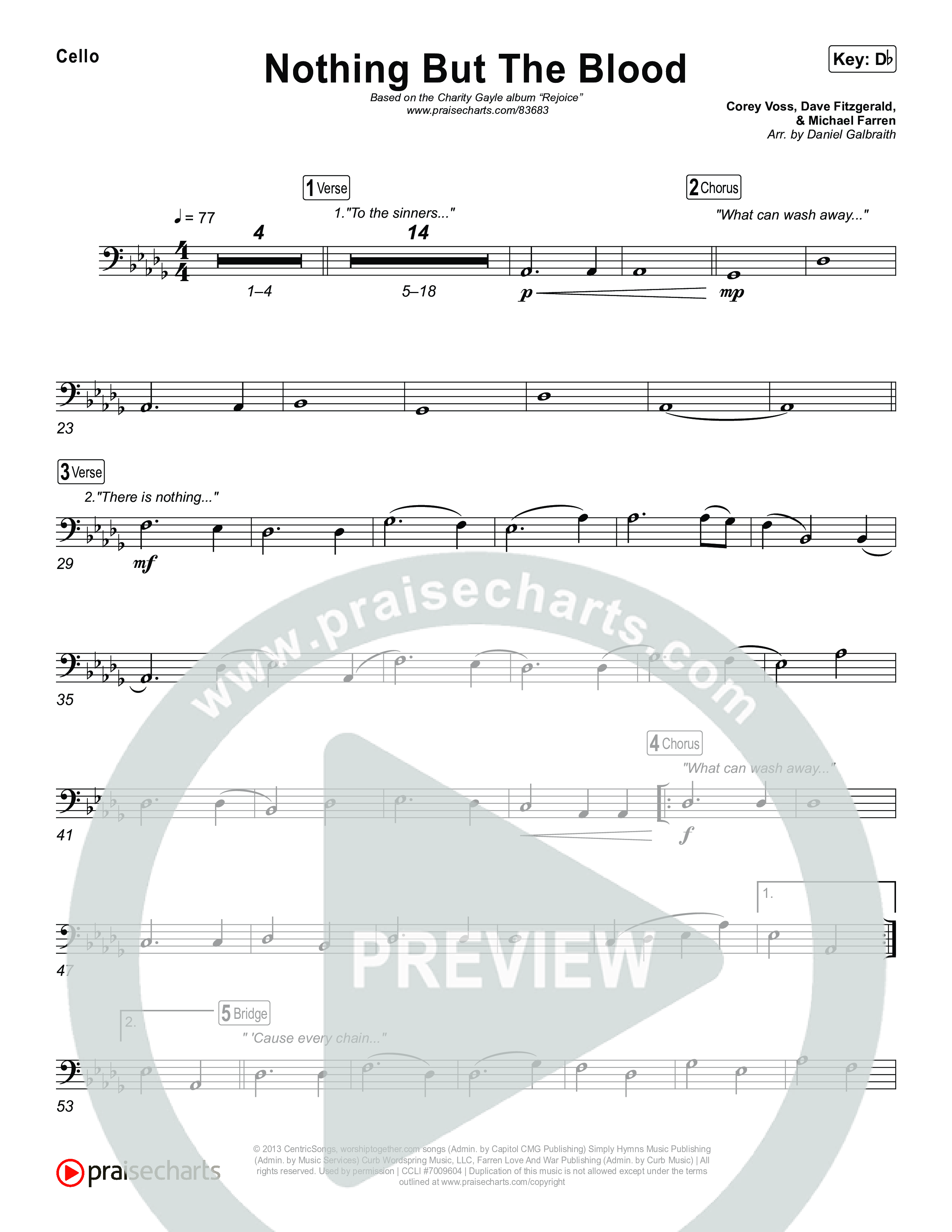 Nothing But The Blood Cello (Charity Gayle)