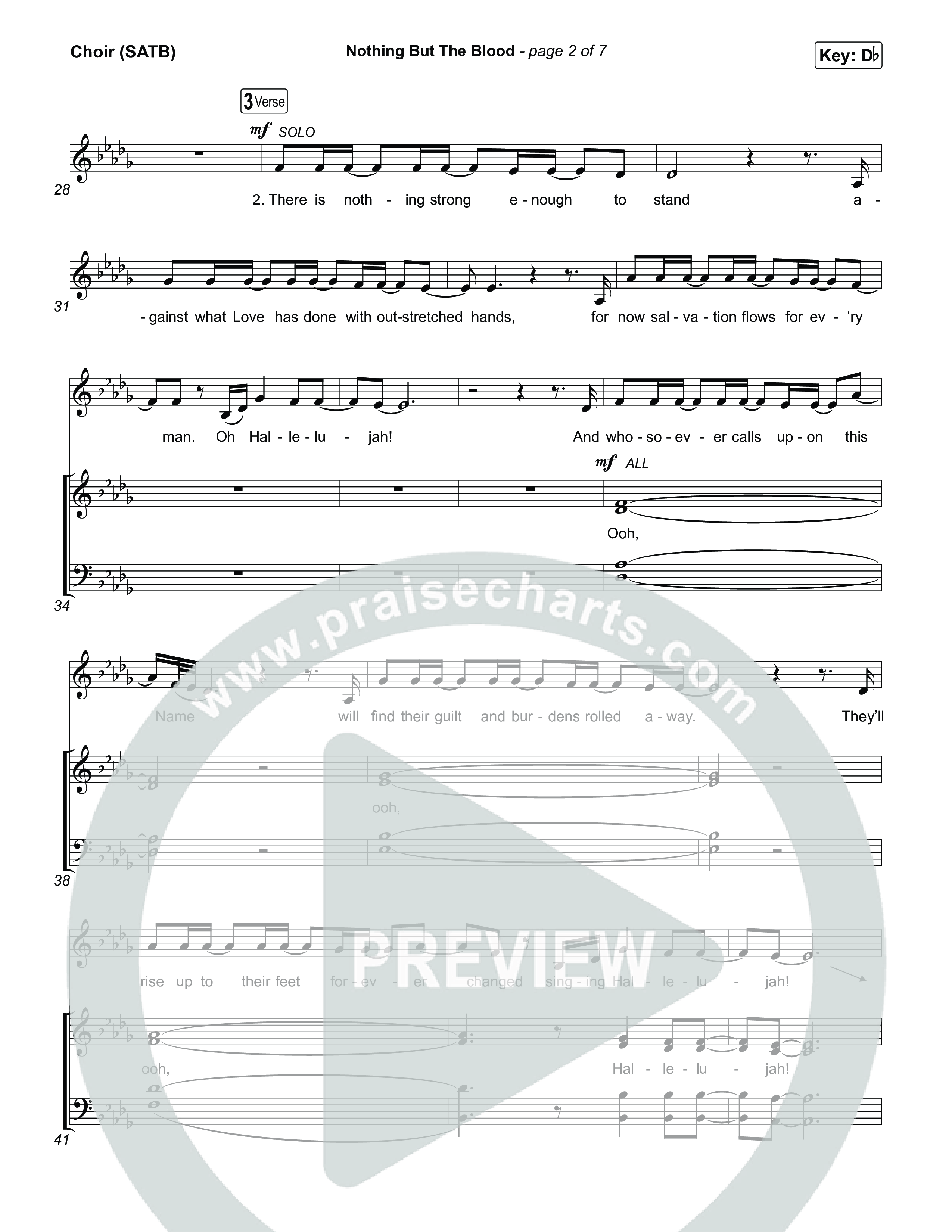 Nothing But The Blood Vocal Sheet (SATB) (Charity Gayle)