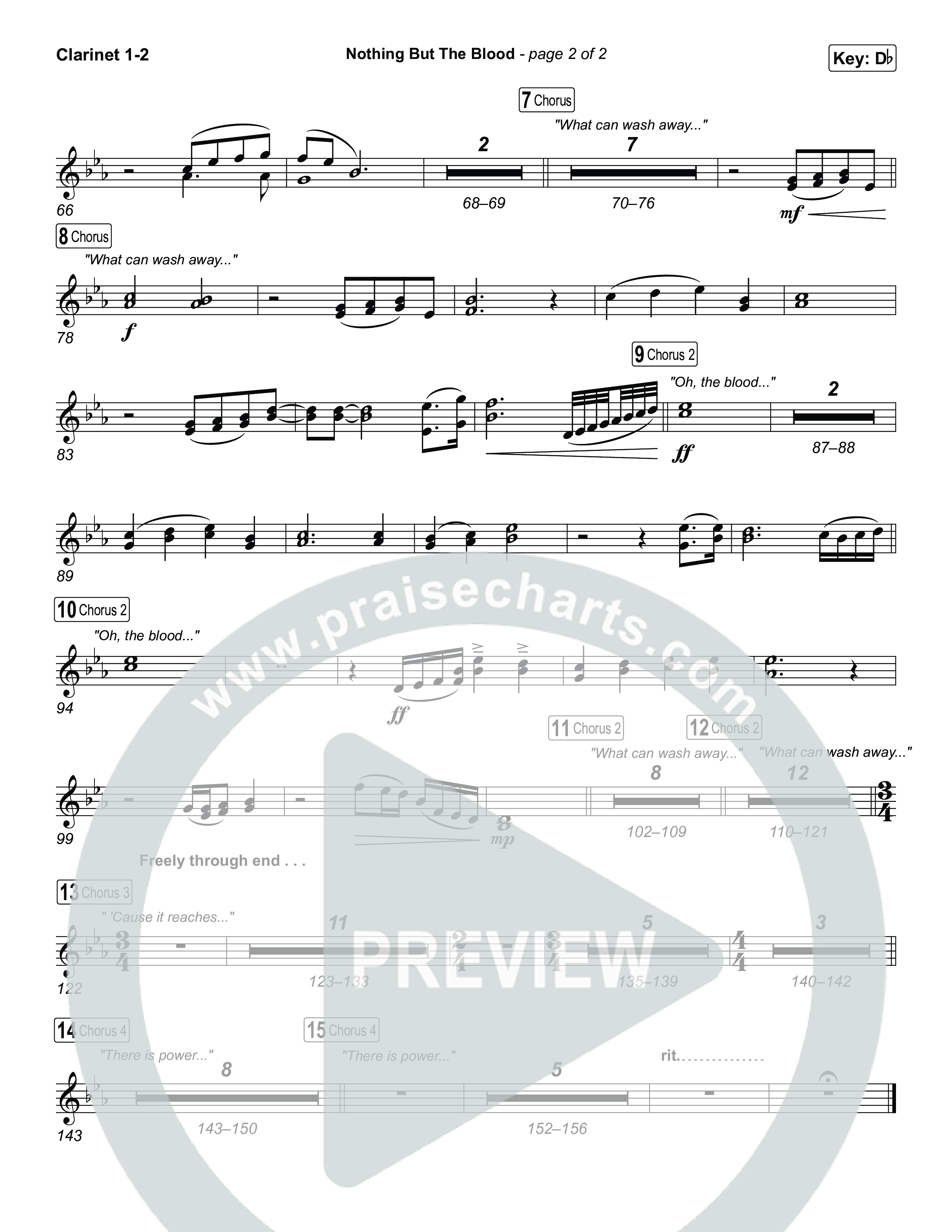 Nothing But The Blood Clarinet 1/2 (Charity Gayle)