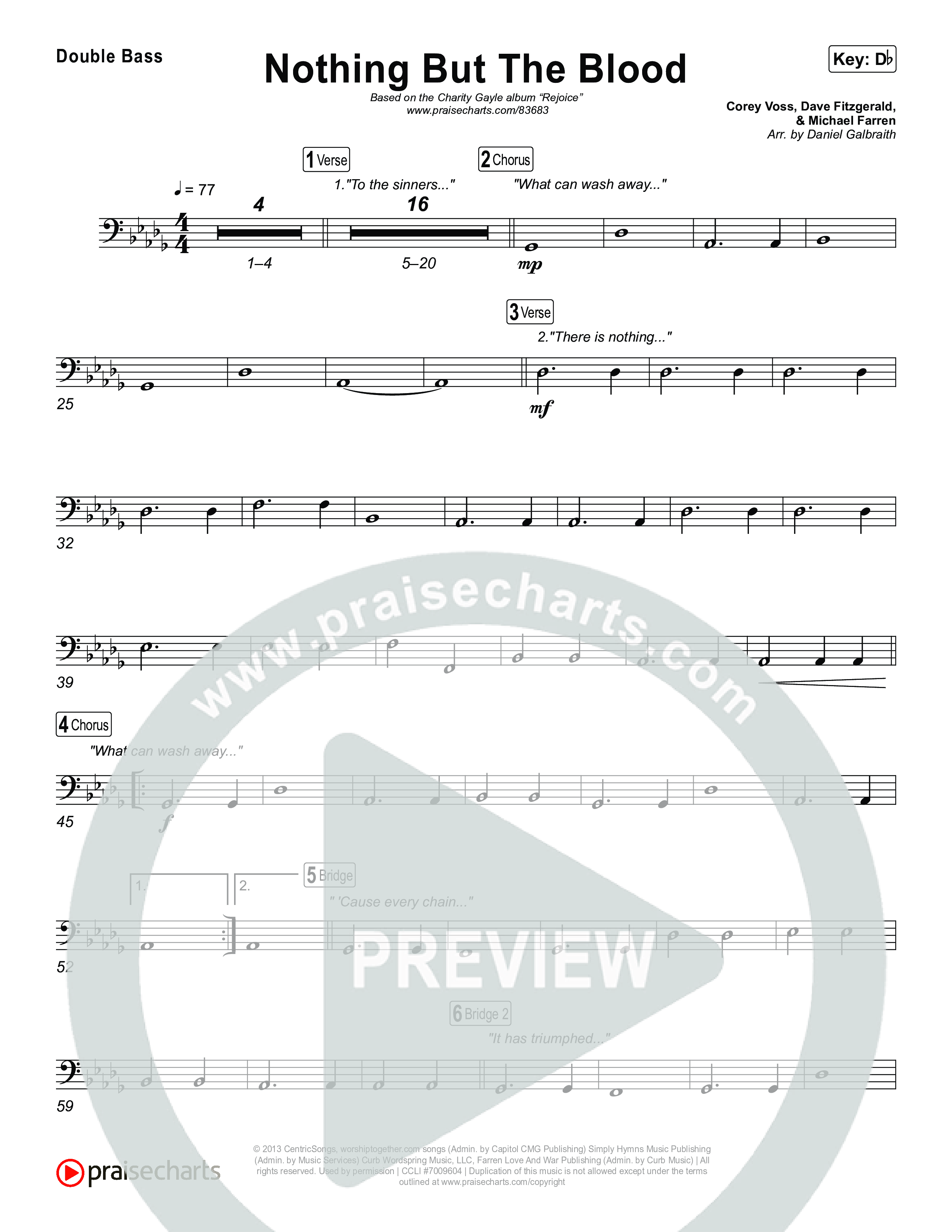 Nothing But The Blood Double Bass (Charity Gayle)