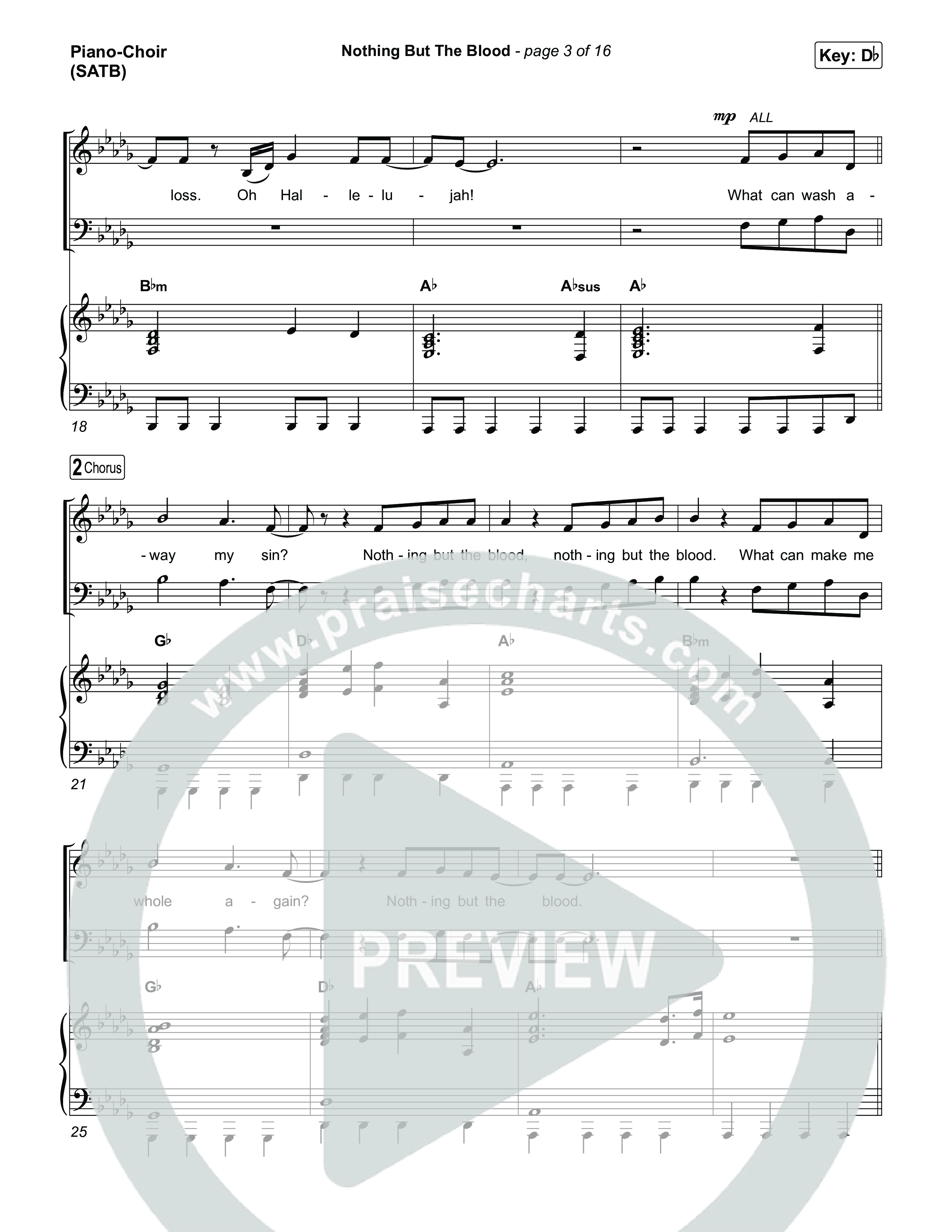 Nothing But The Blood Piano/Vocal (SATB) (Charity Gayle)