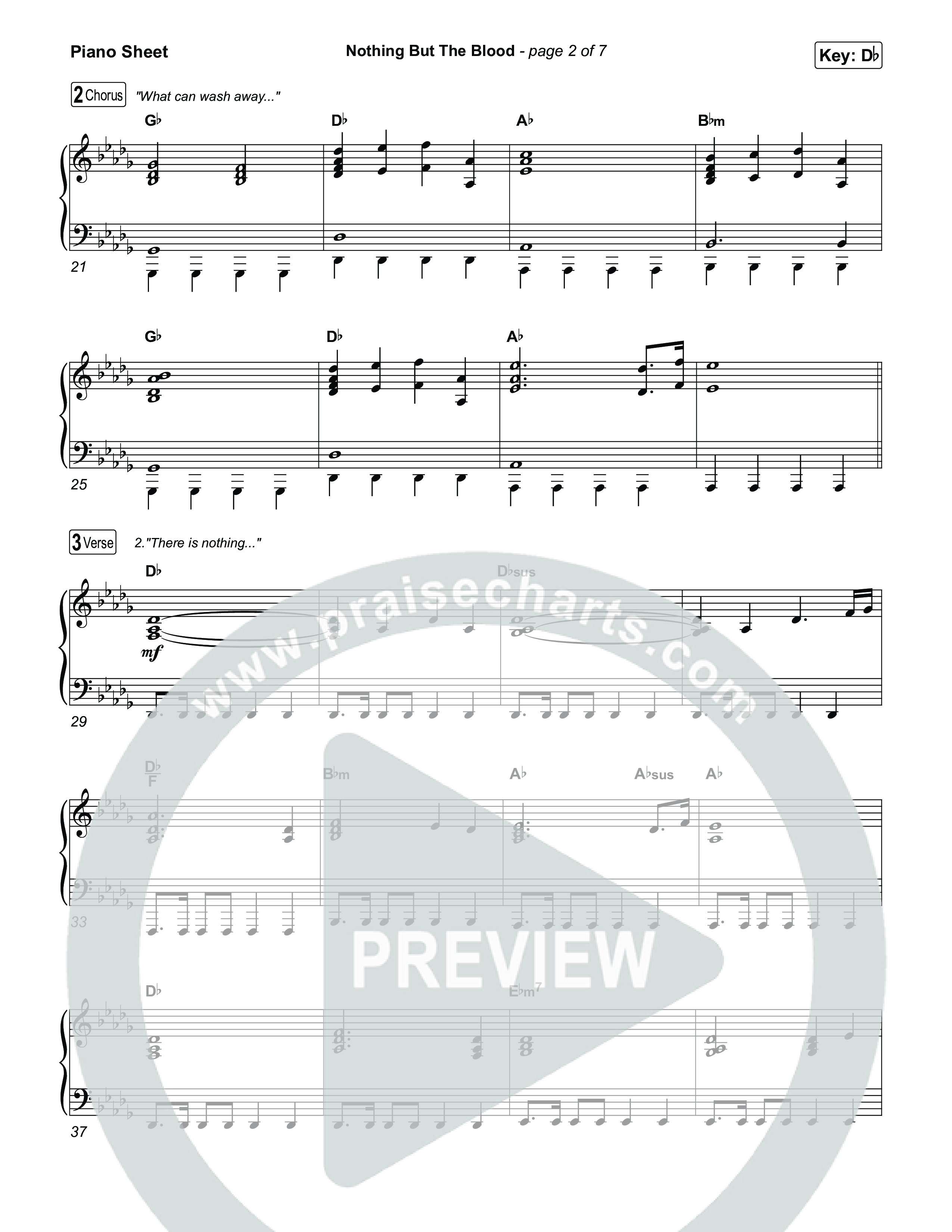 Nothing But The Blood Piano Sheet (Charity Gayle)