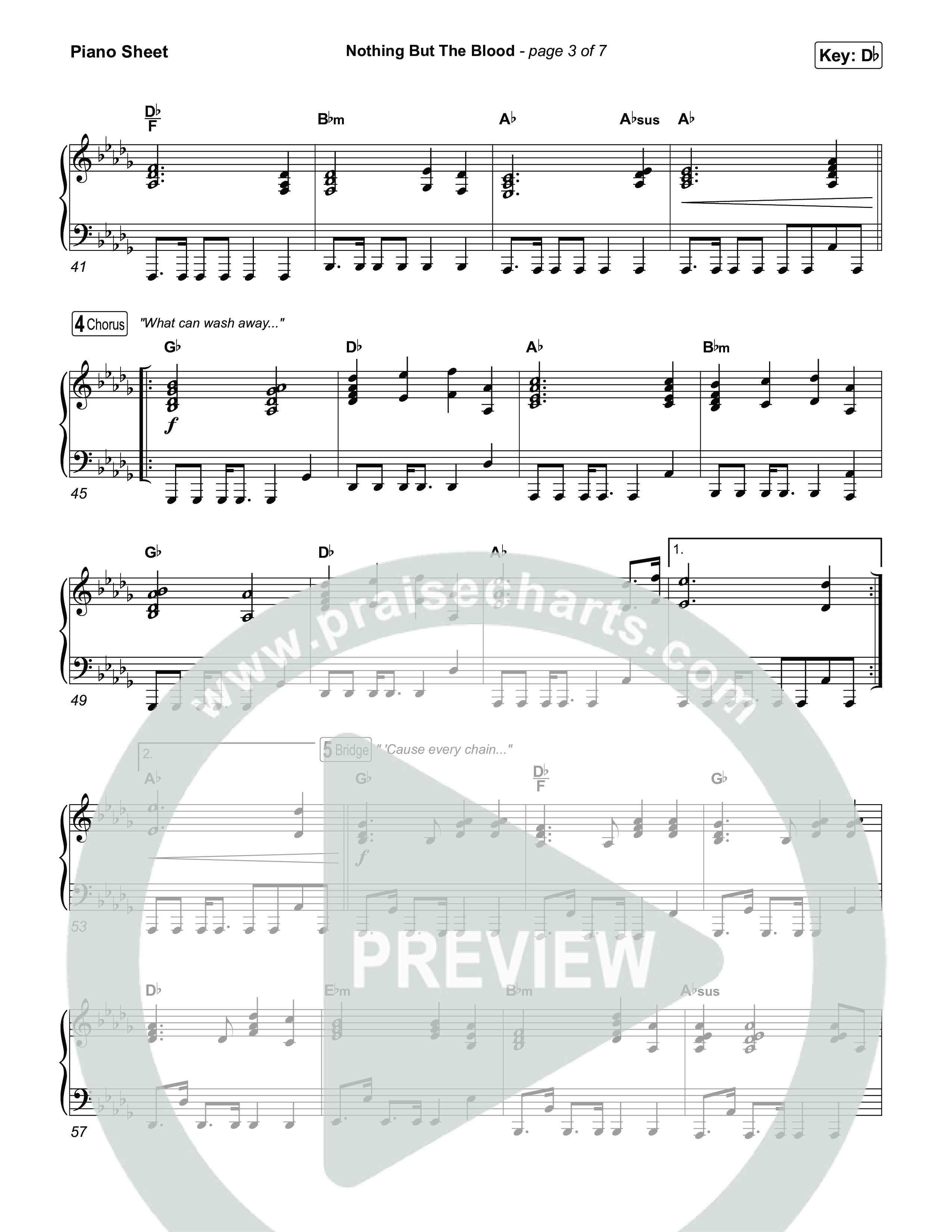 Nothing But The Blood Piano Sheet (Charity Gayle)