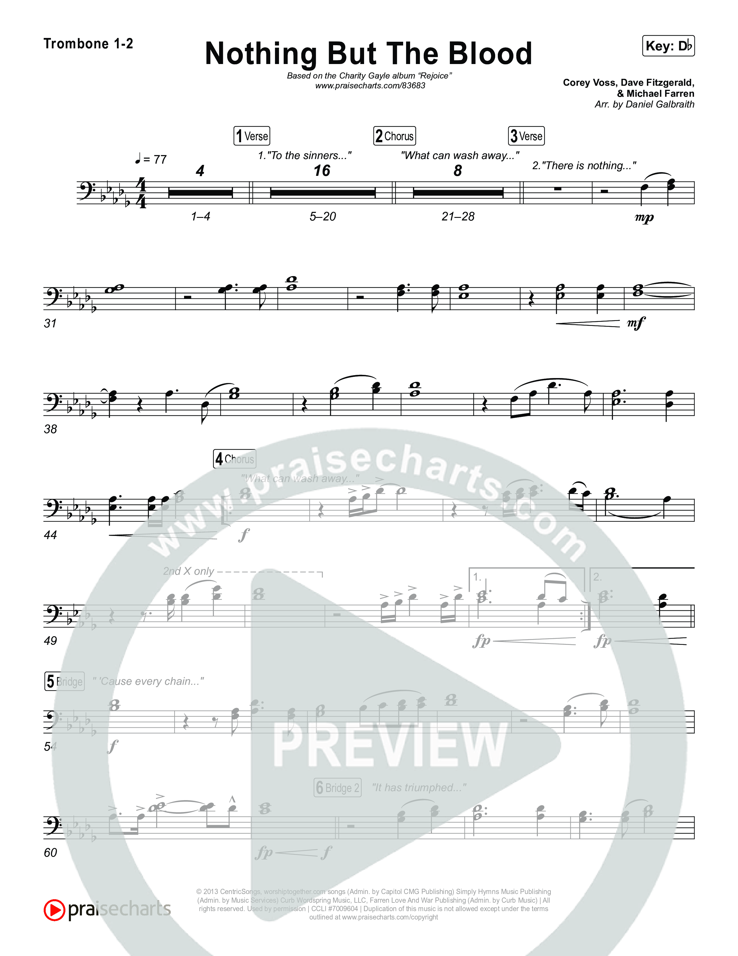 Nothing But The Blood Trombone 1/2 (Charity Gayle)