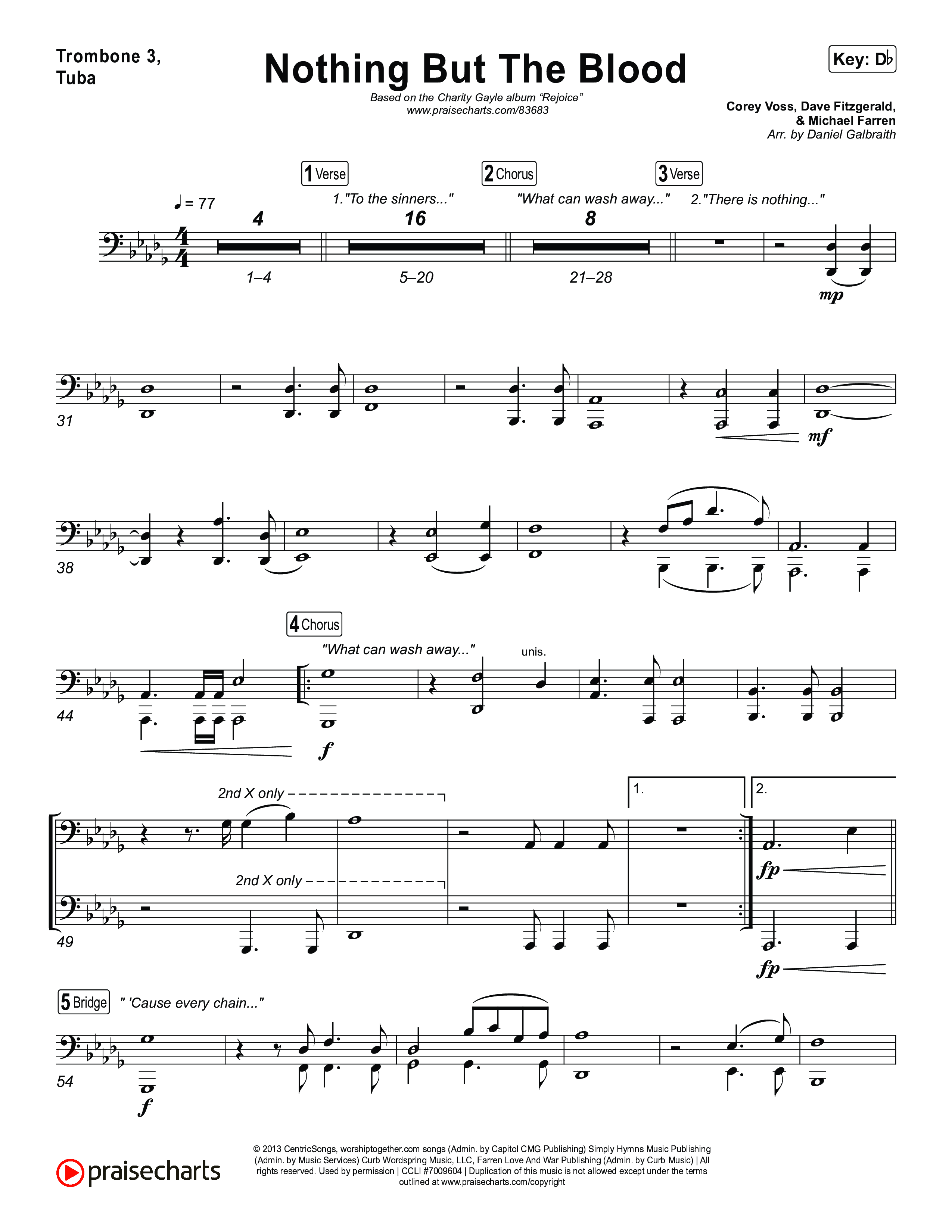 Nothing But The Blood Trombone 3/Tuba (Charity Gayle)