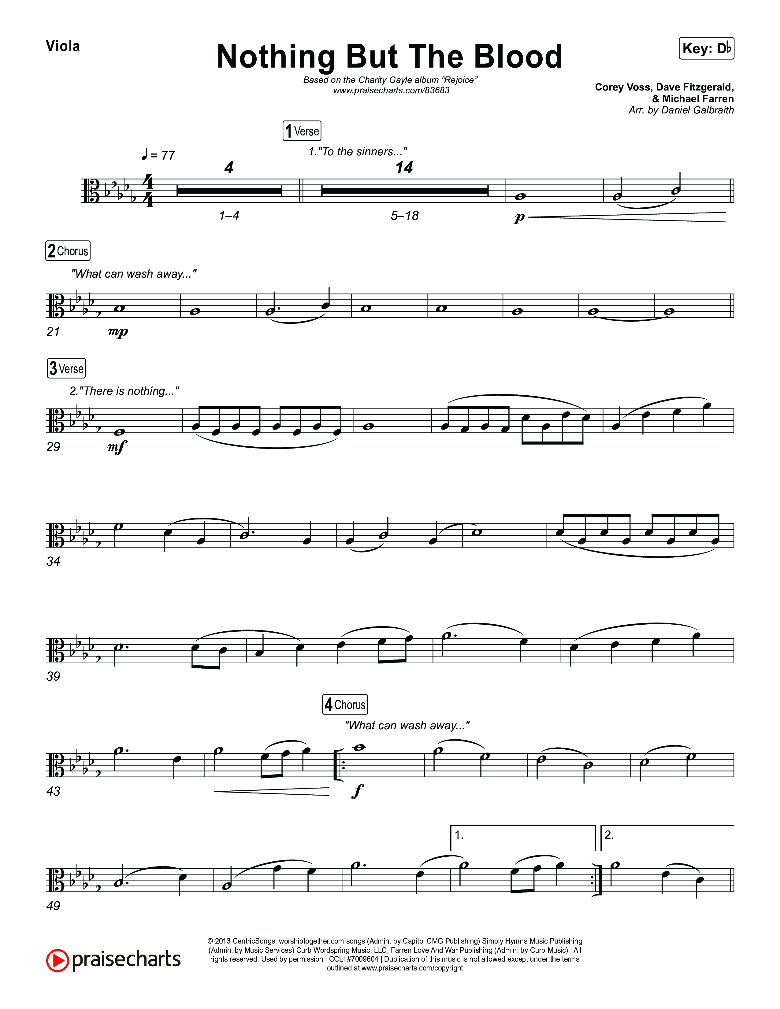 Nothing But The Blood Viola (Charity Gayle)