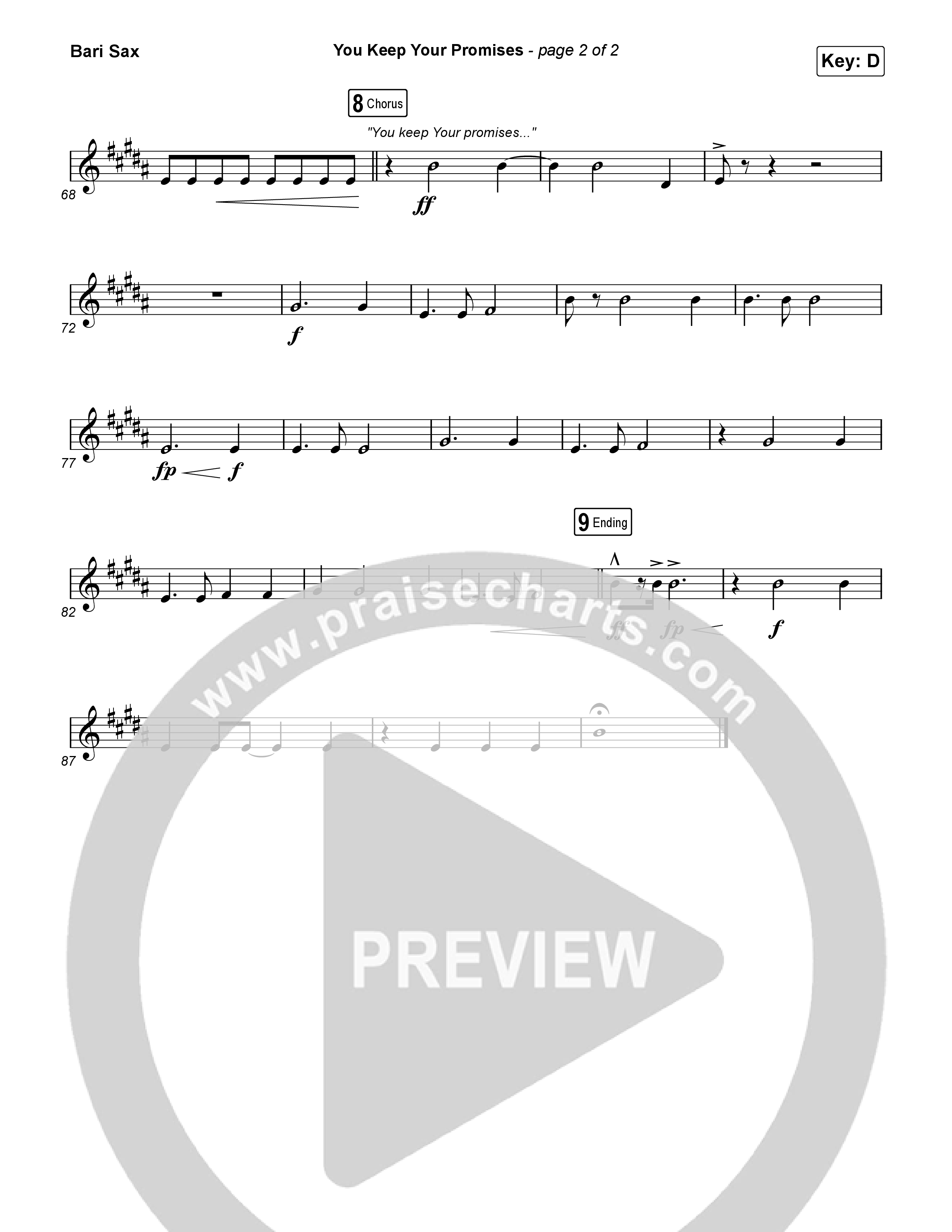 You Keep Your Promises Bari Sax (Charity Gayle)