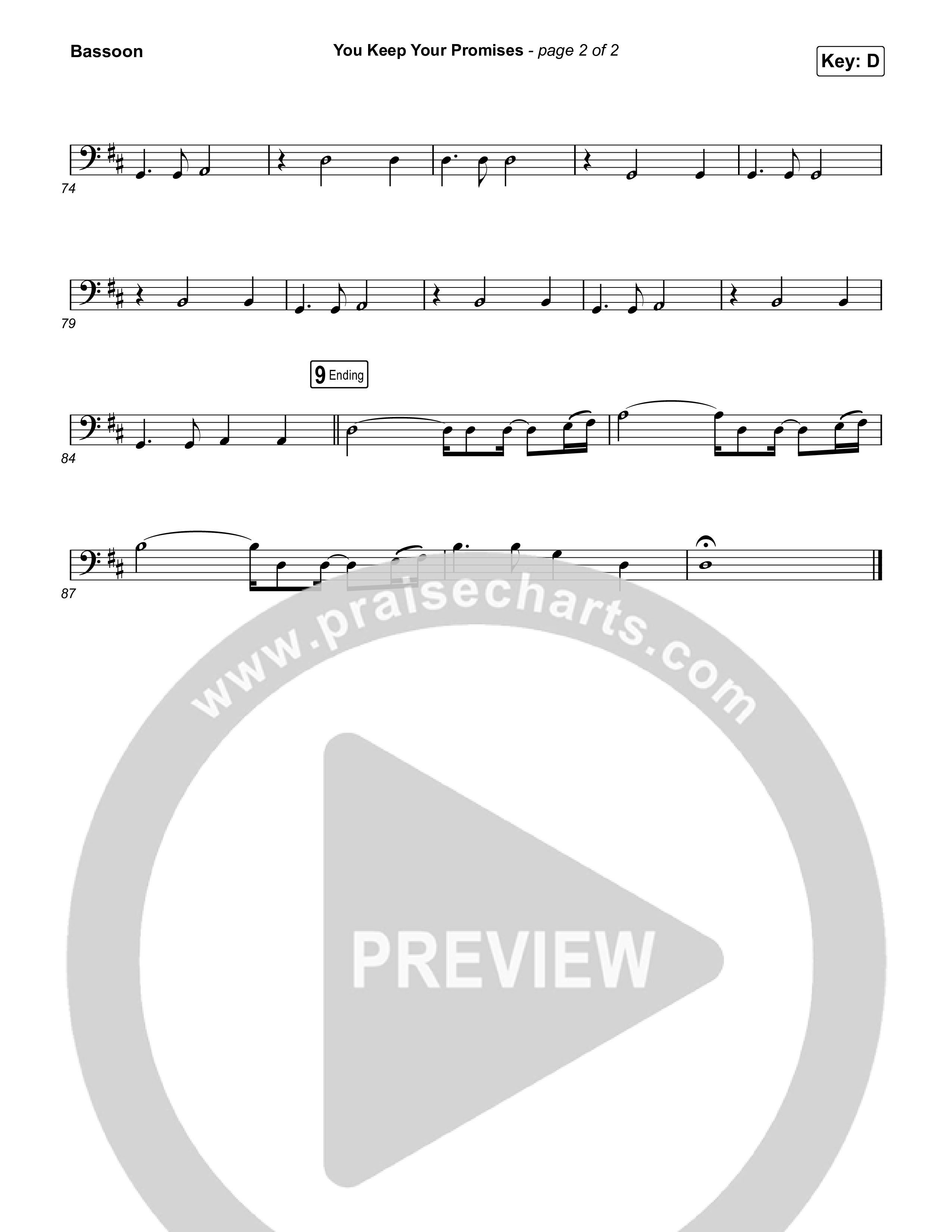 You Keep Your Promises Bassoon (Charity Gayle)