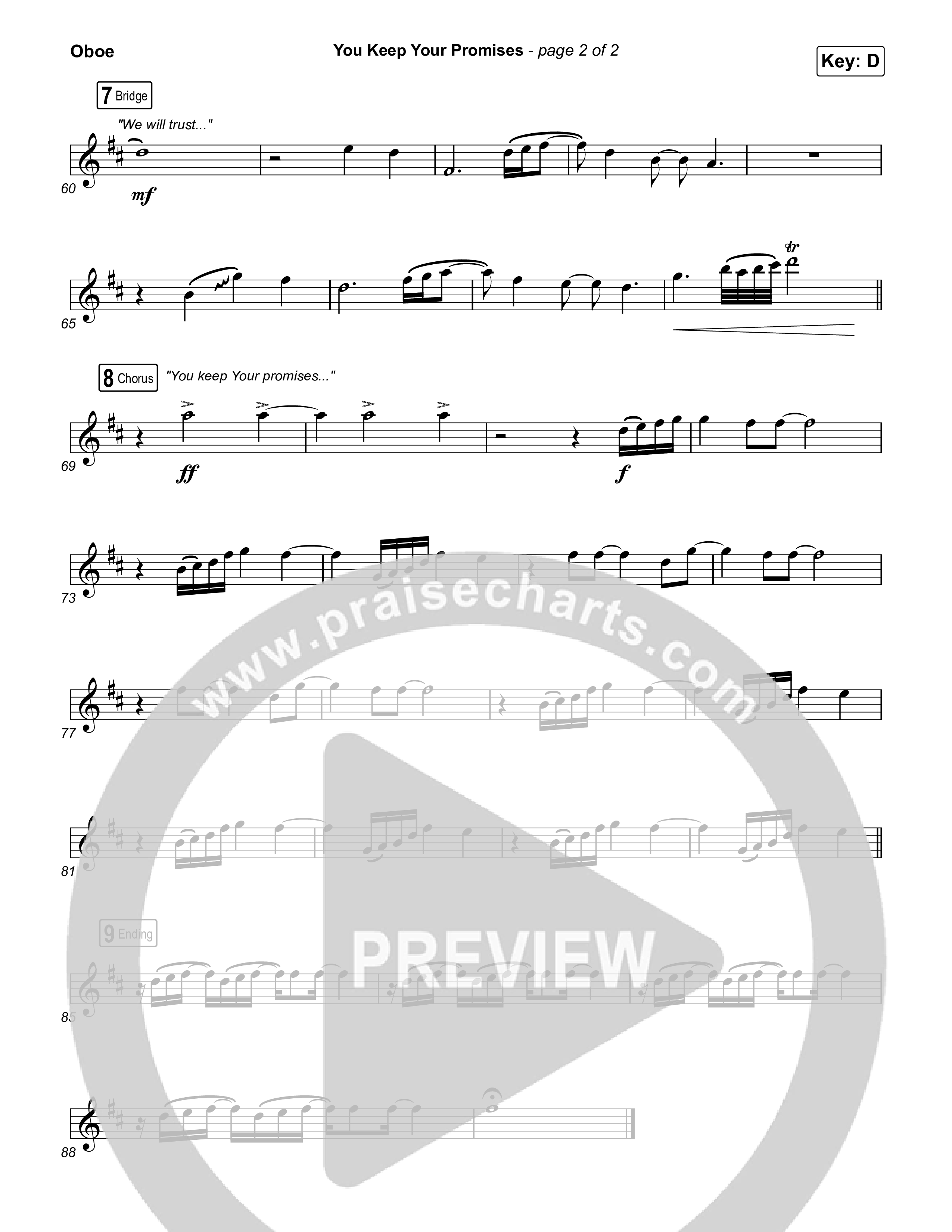 You Keep Your Promises Oboe (Charity Gayle)