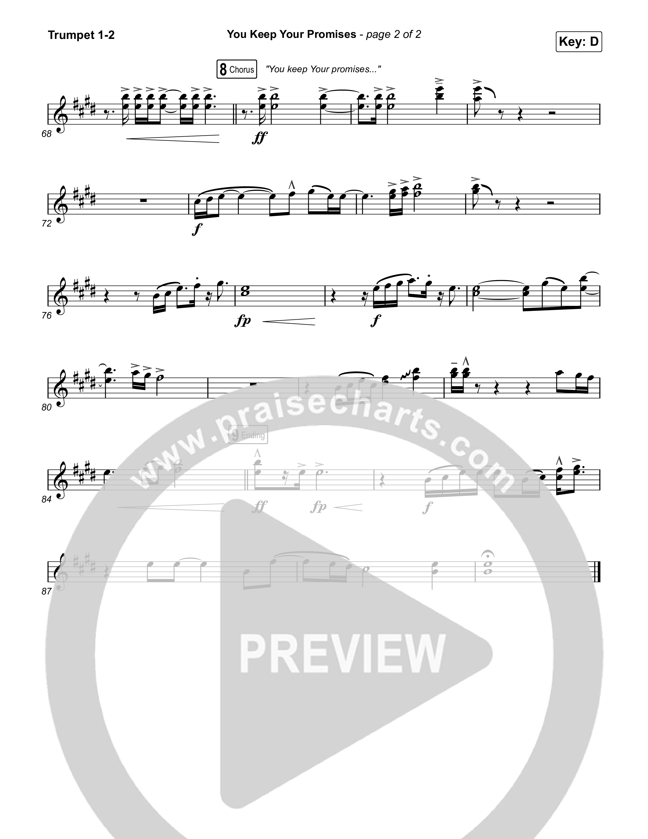 You Keep Your Promises Trumpet 1,2 (Charity Gayle)