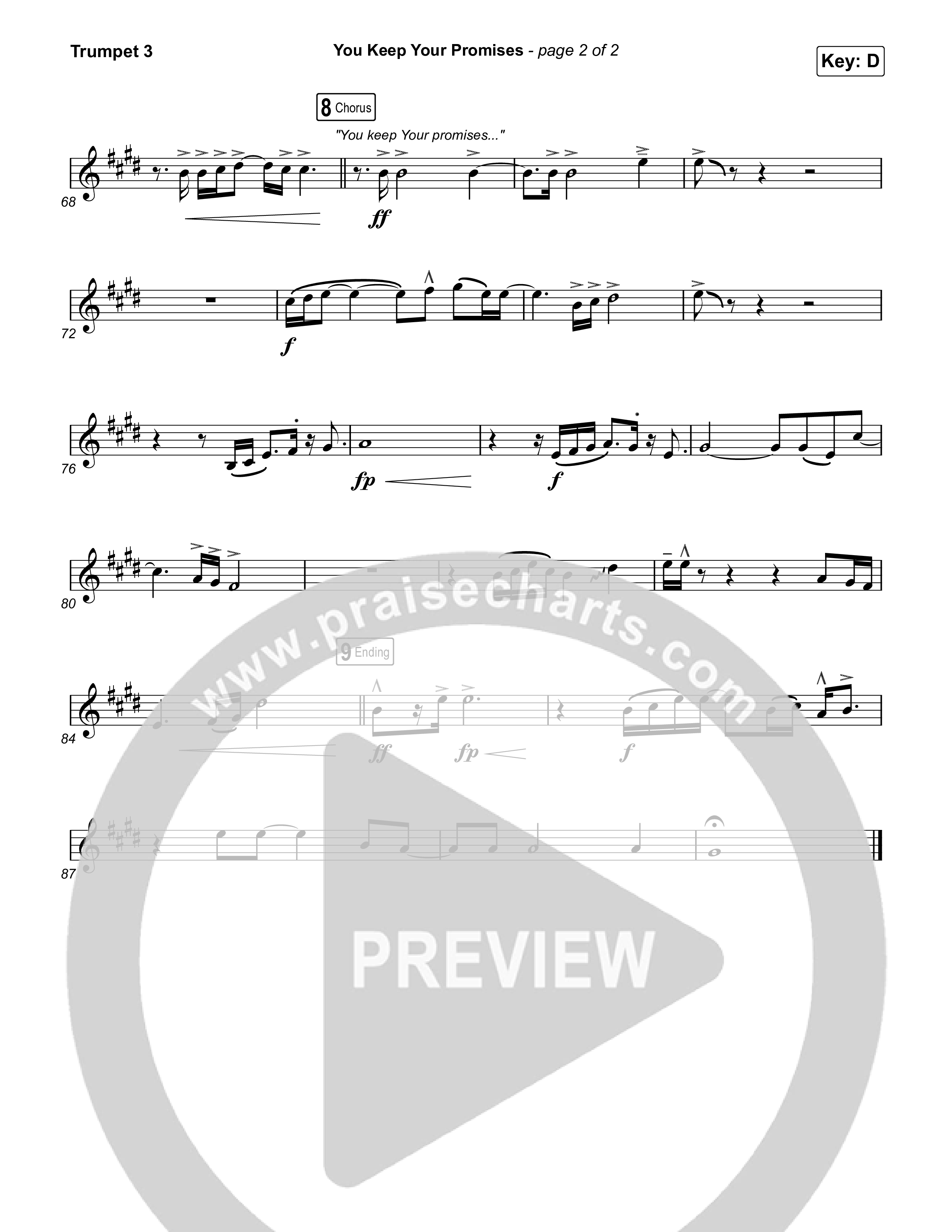 You Keep Your Promises Trumpet 3 (Charity Gayle)