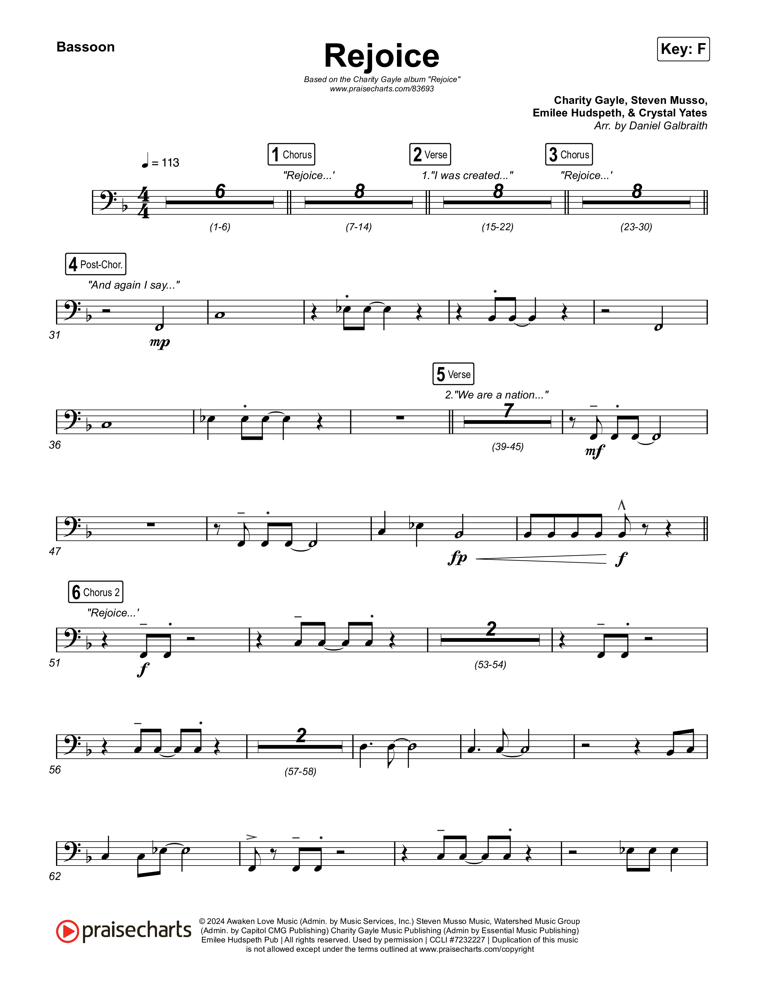 Rejoice Bassoon (Charity Gayle)