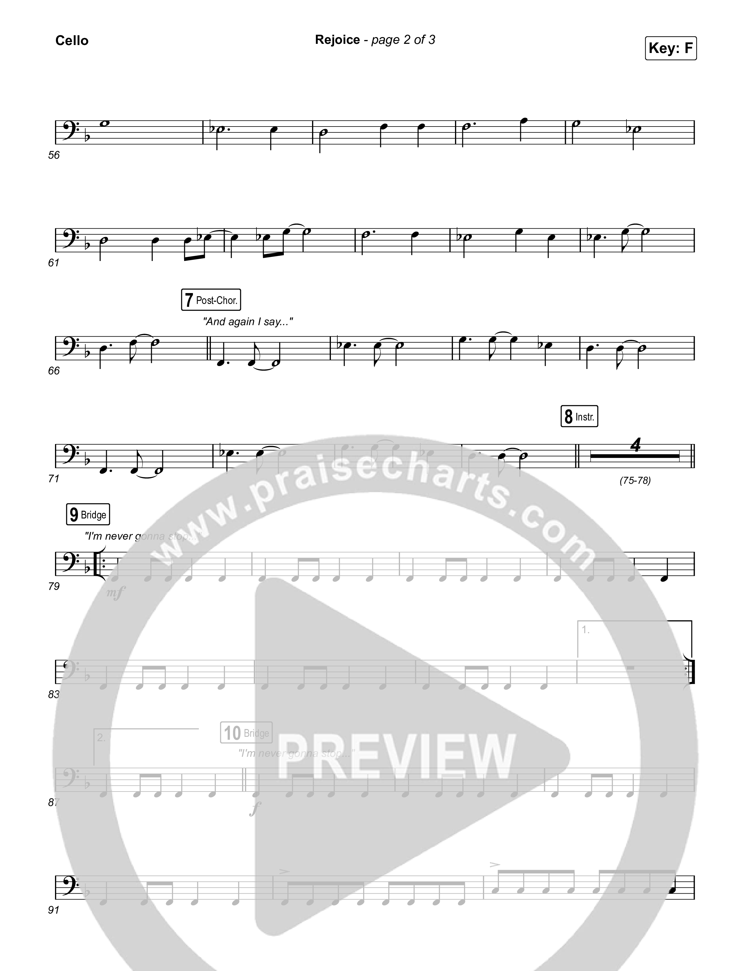 Rejoice Cello (Charity Gayle)