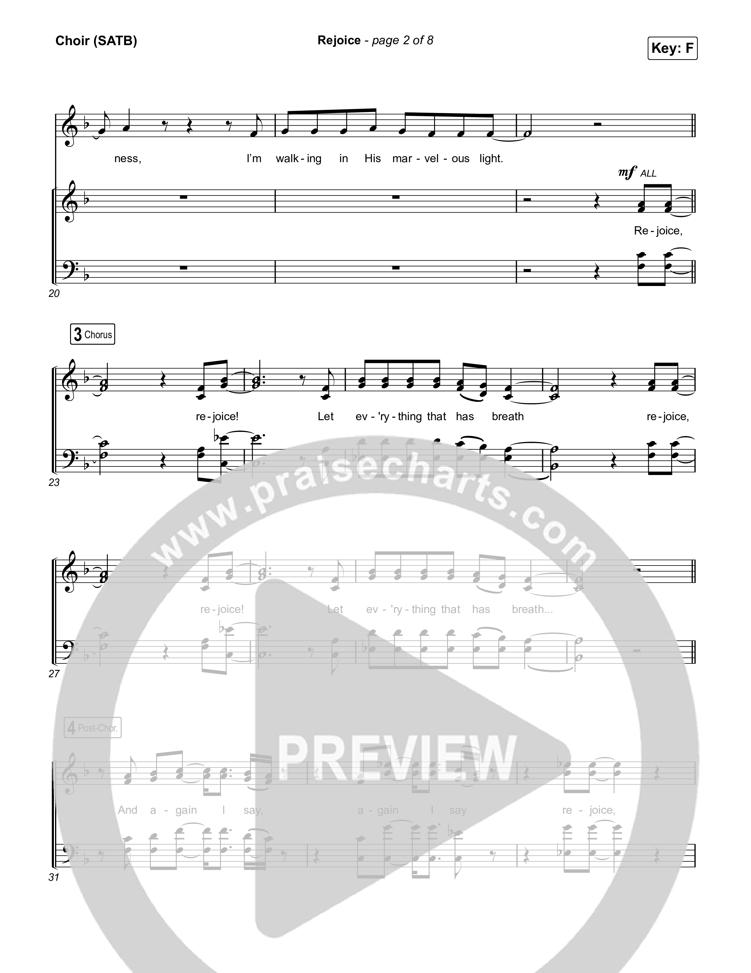 Rejoice Choir Sheet (SATB) (Charity Gayle)