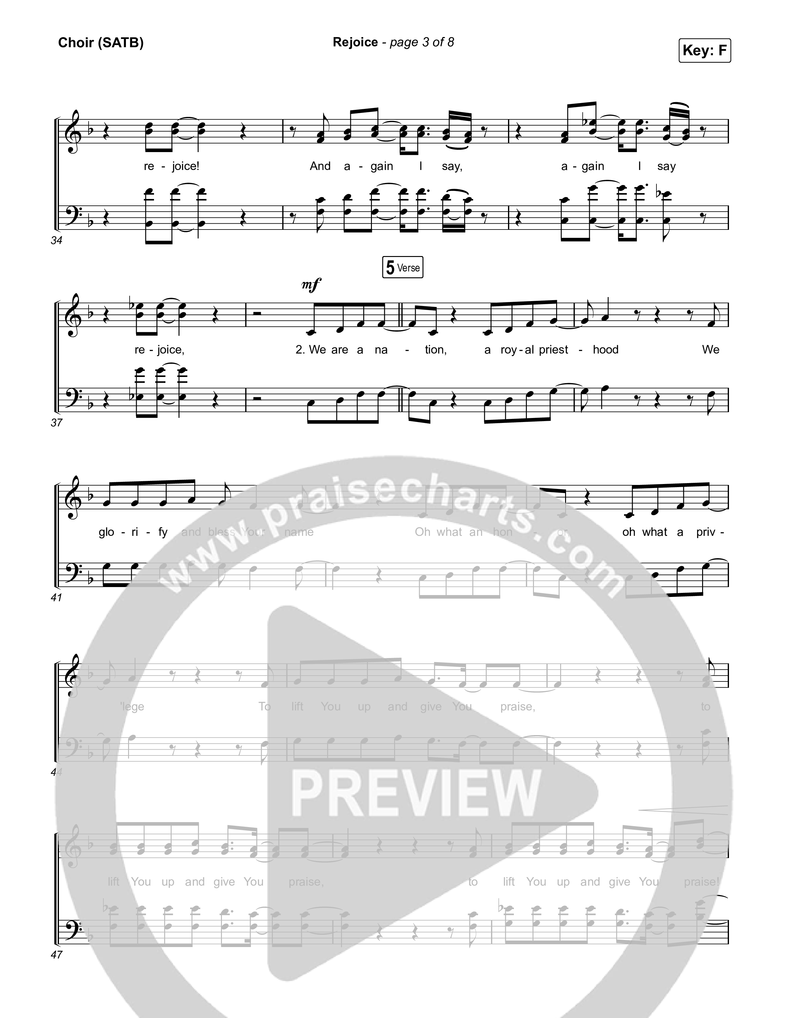 Rejoice Choir Sheet (SATB) (Charity Gayle)