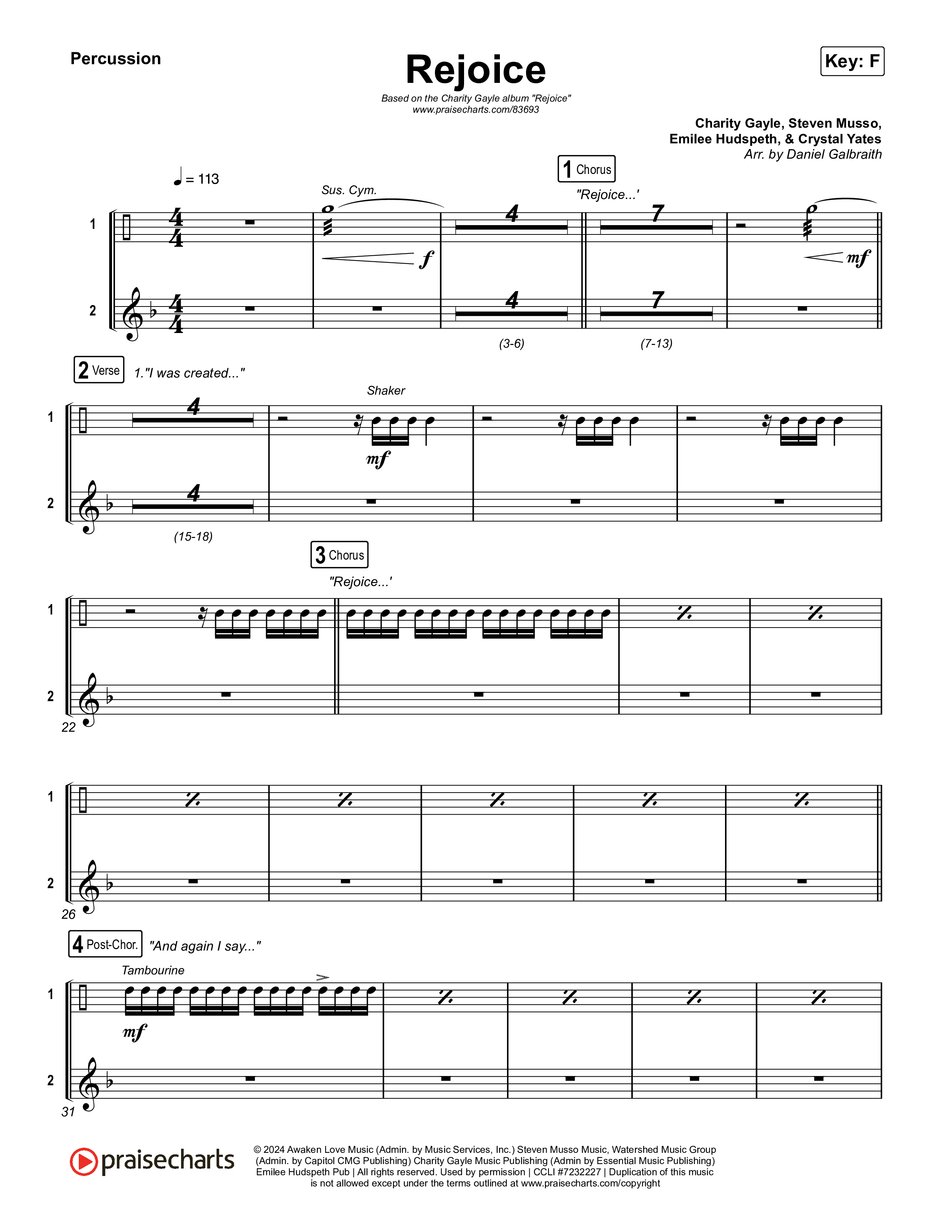 Rejoice Percussion (Charity Gayle)