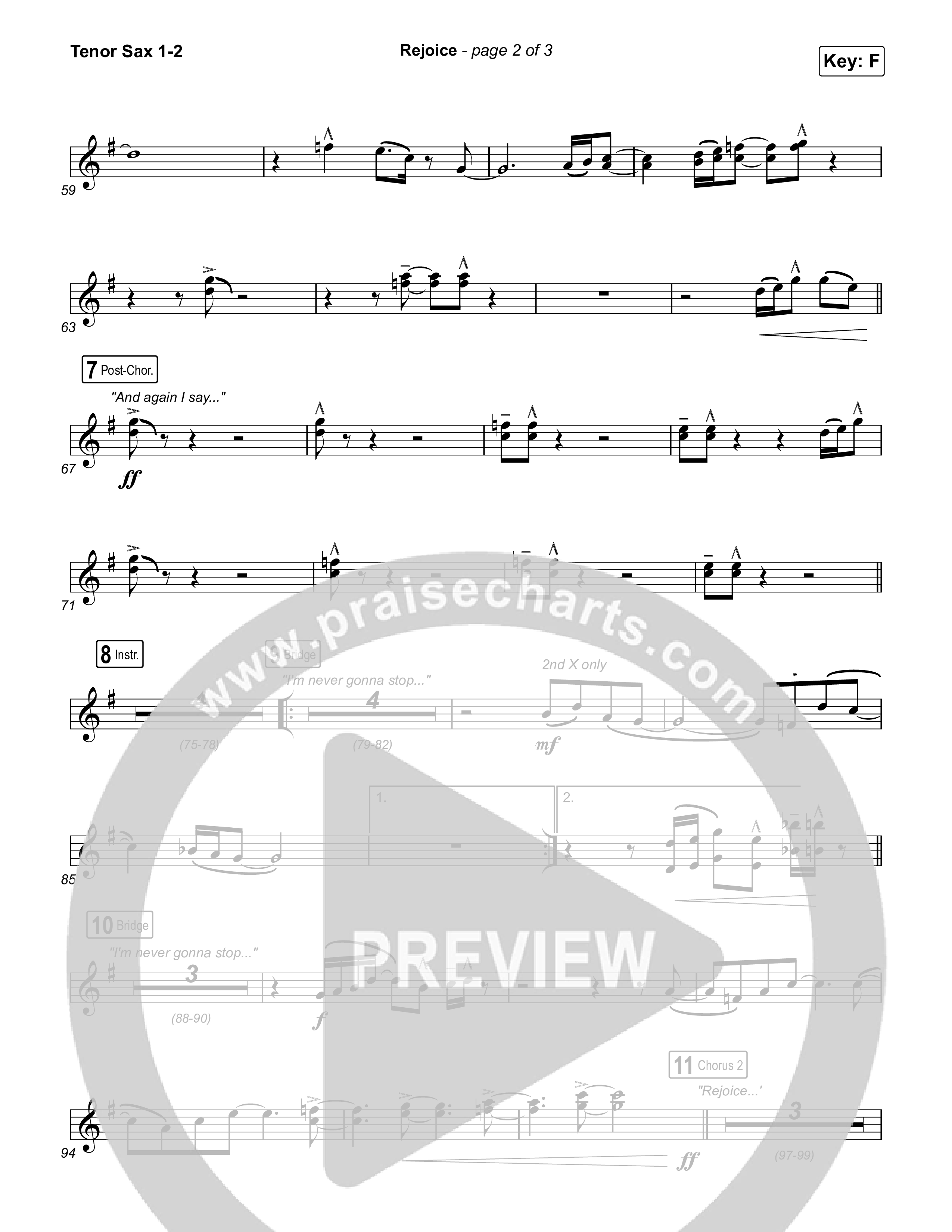 Rejoice Tenor Sax 1,2 (Charity Gayle)