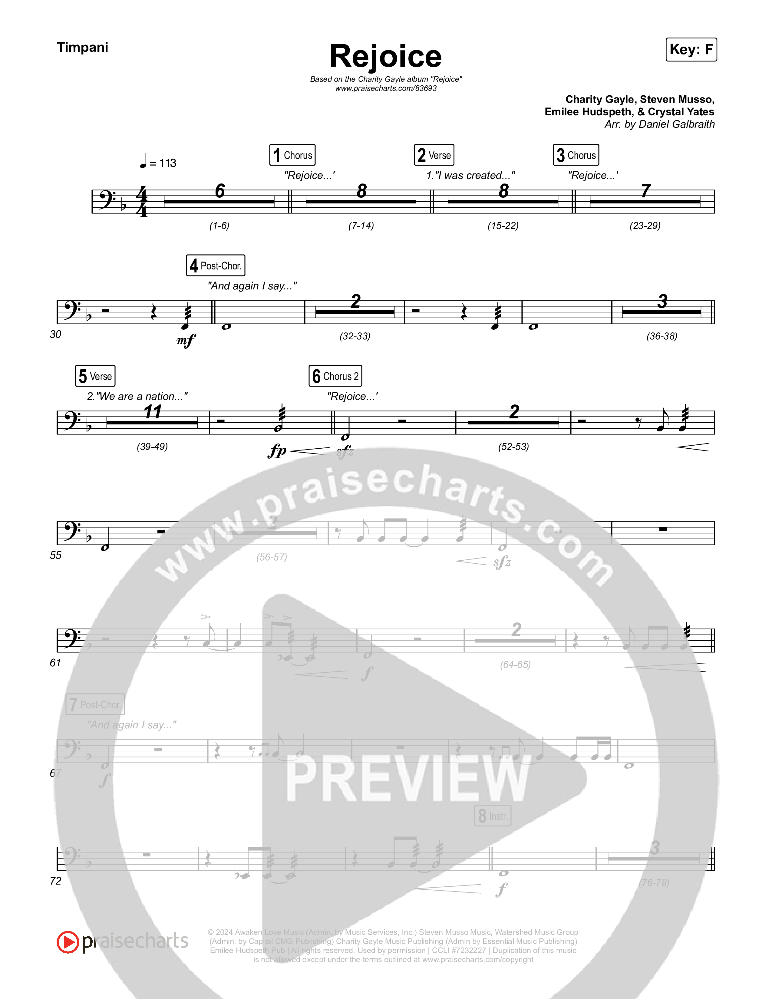 Rejoice Timpani (Charity Gayle)